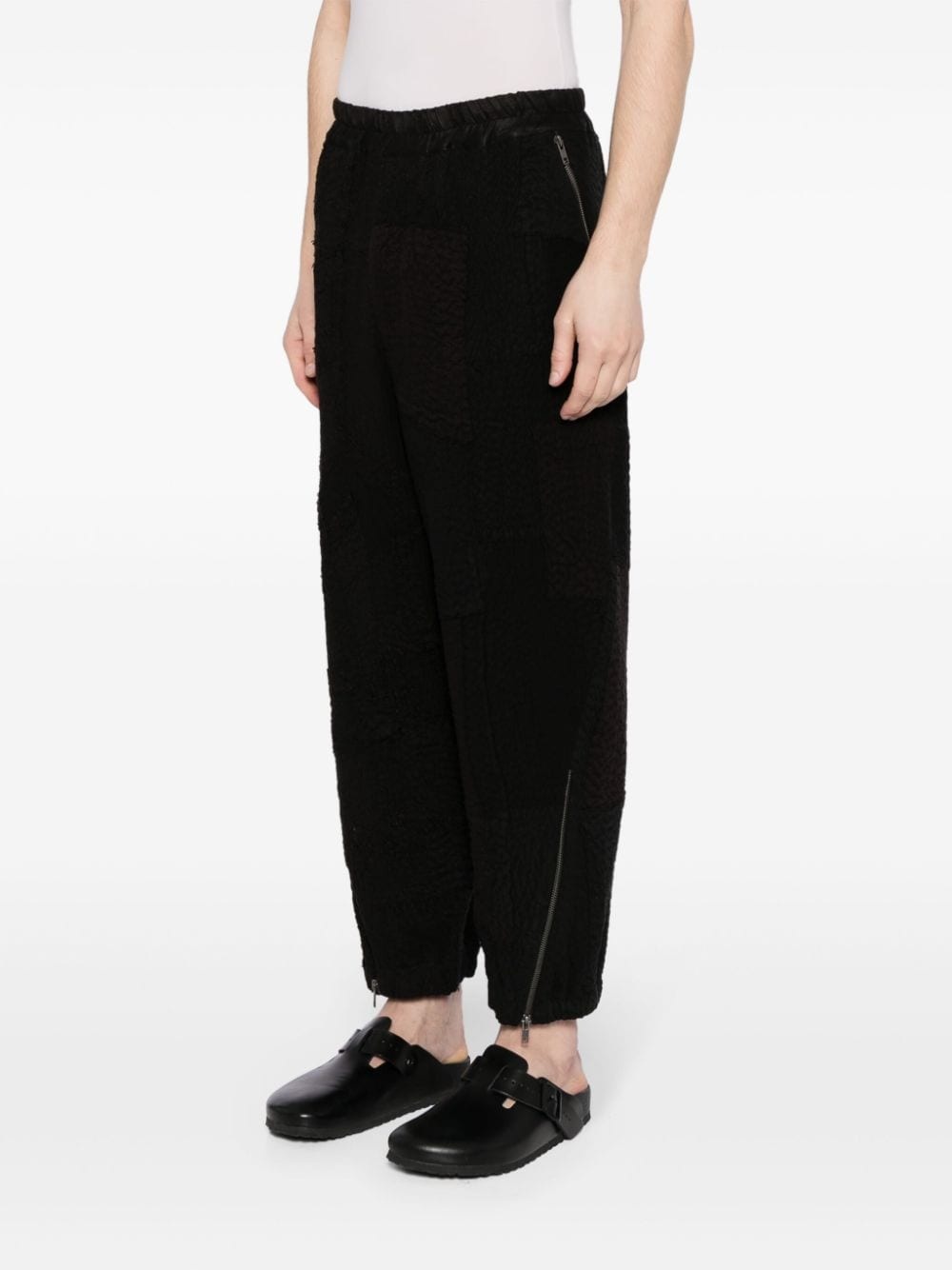 tapered-leg cotton trousers - 3