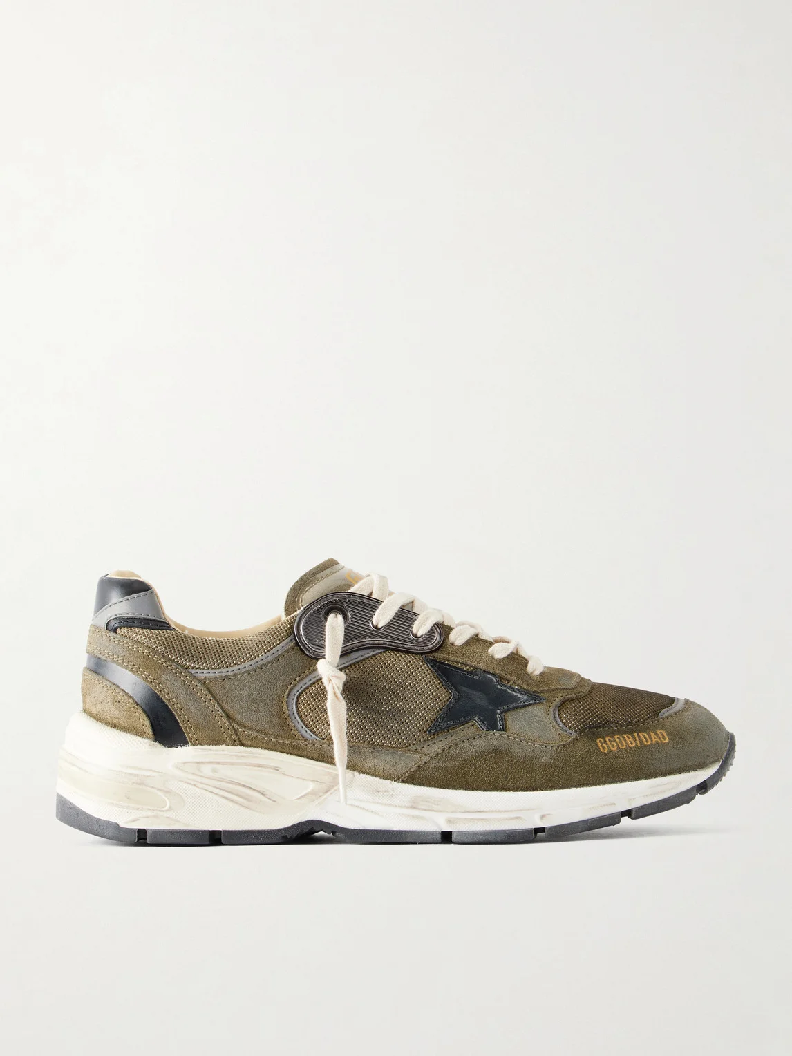 Running Dad Suede-Trimmed Mesh Sneakers - 1