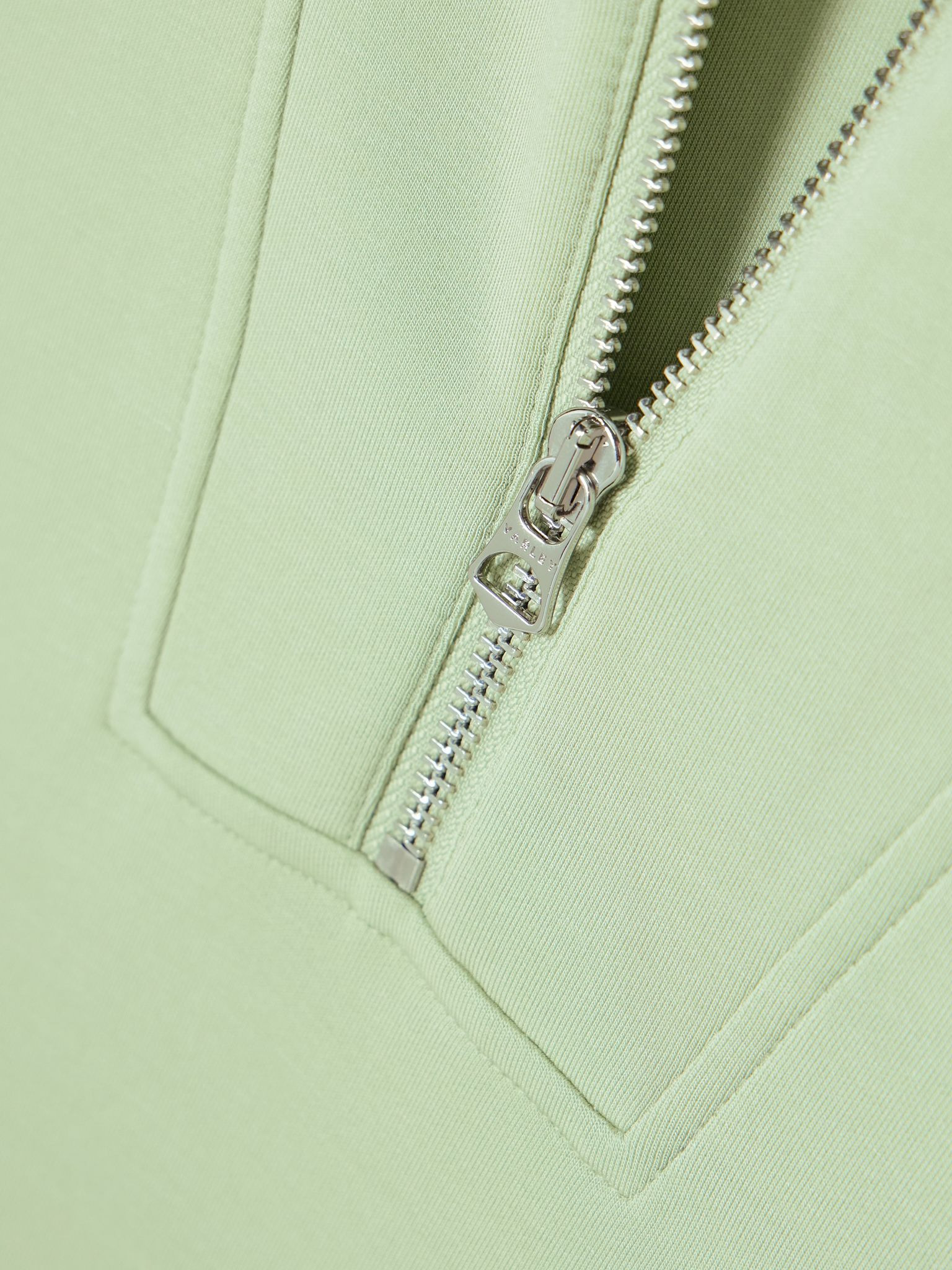 Loretta jersey sleeveless half-zip sweatshirt Sage green - 4