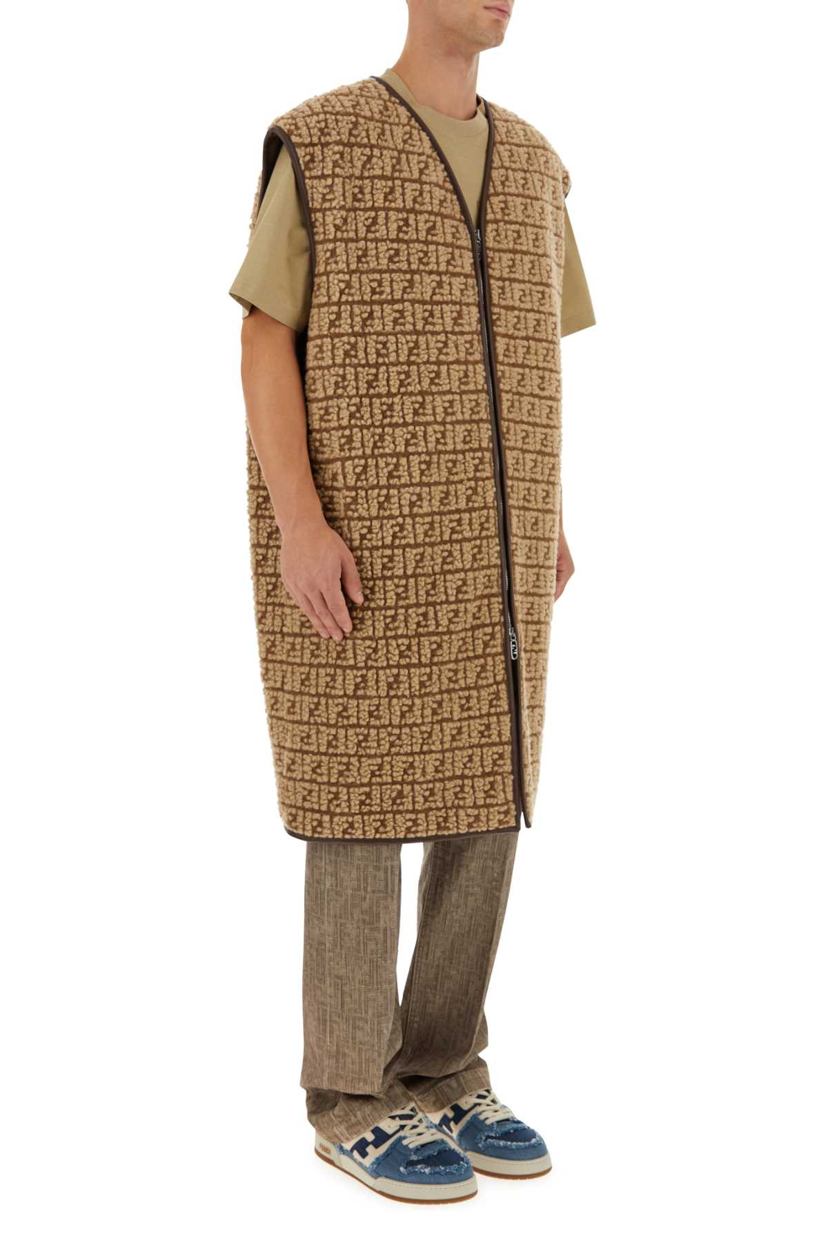 Fendi Men Embroidered Teddy Jacket - 3