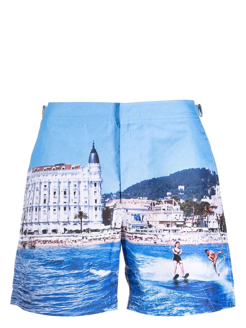 photograph-print swim shorts 1