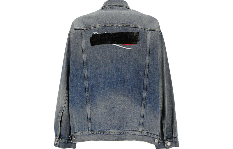 BALENCIAGA Balenciaga Bleached-Effect Button-Up Denim Jacket 'Blue' 724651THW254245 outlook