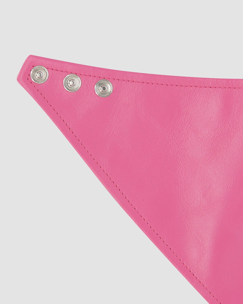LEATHER BANDANA WITH METAL LOGO 6
