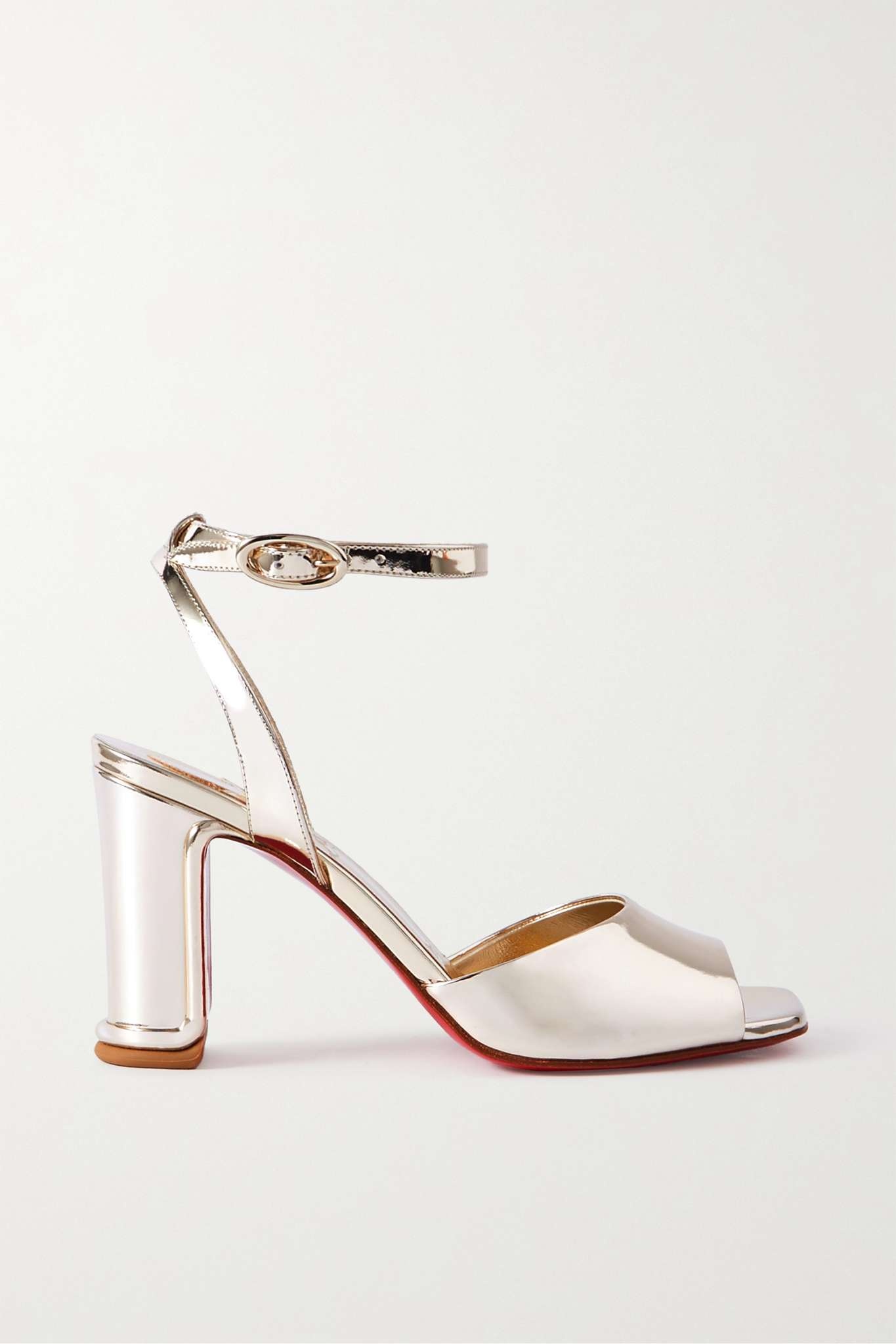 Amalili mirrored-leather sandals - 1