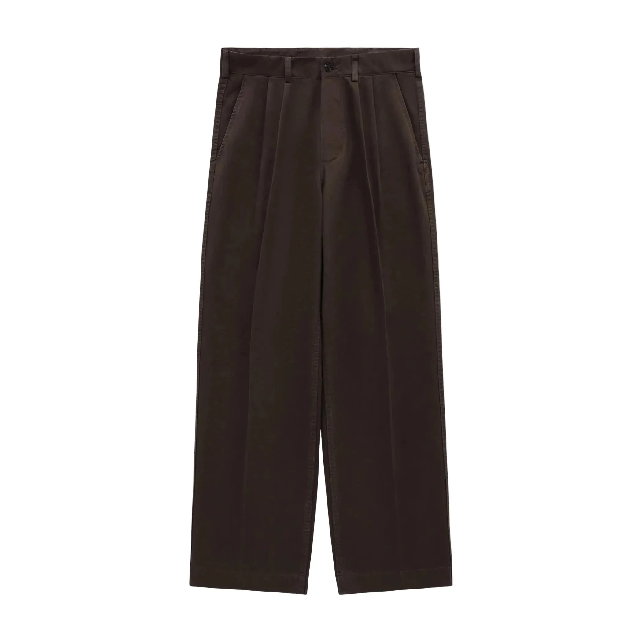 Canel Pleated Twillform Pant Black Olive - 1