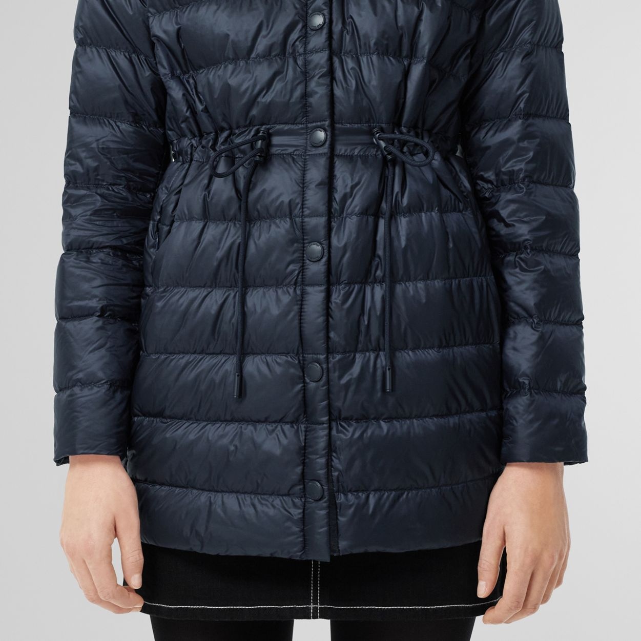 Detachable Collar Nylon Puffer Coat - 6