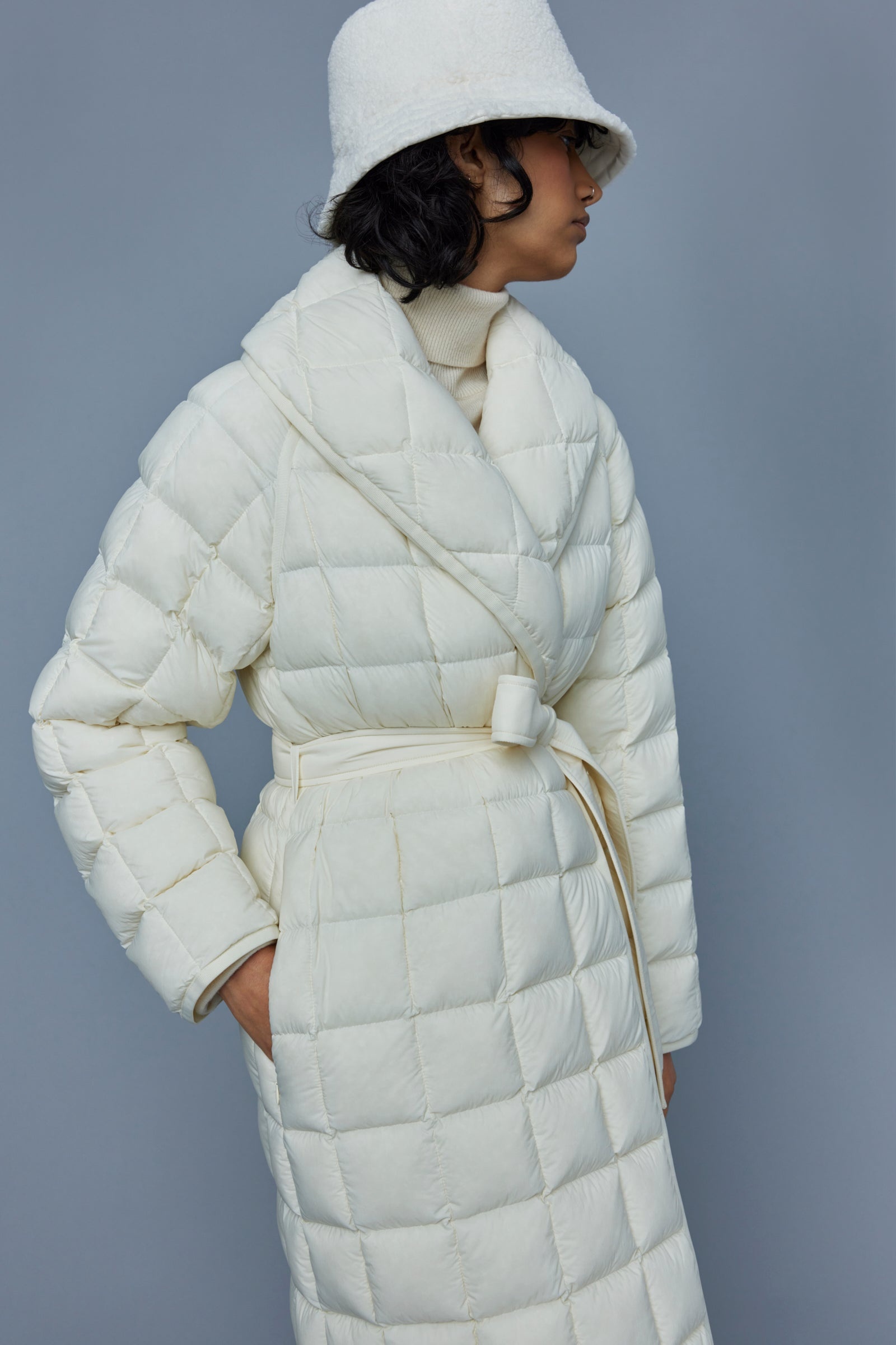 ALLEGRA Matte light down wrap coat - 5