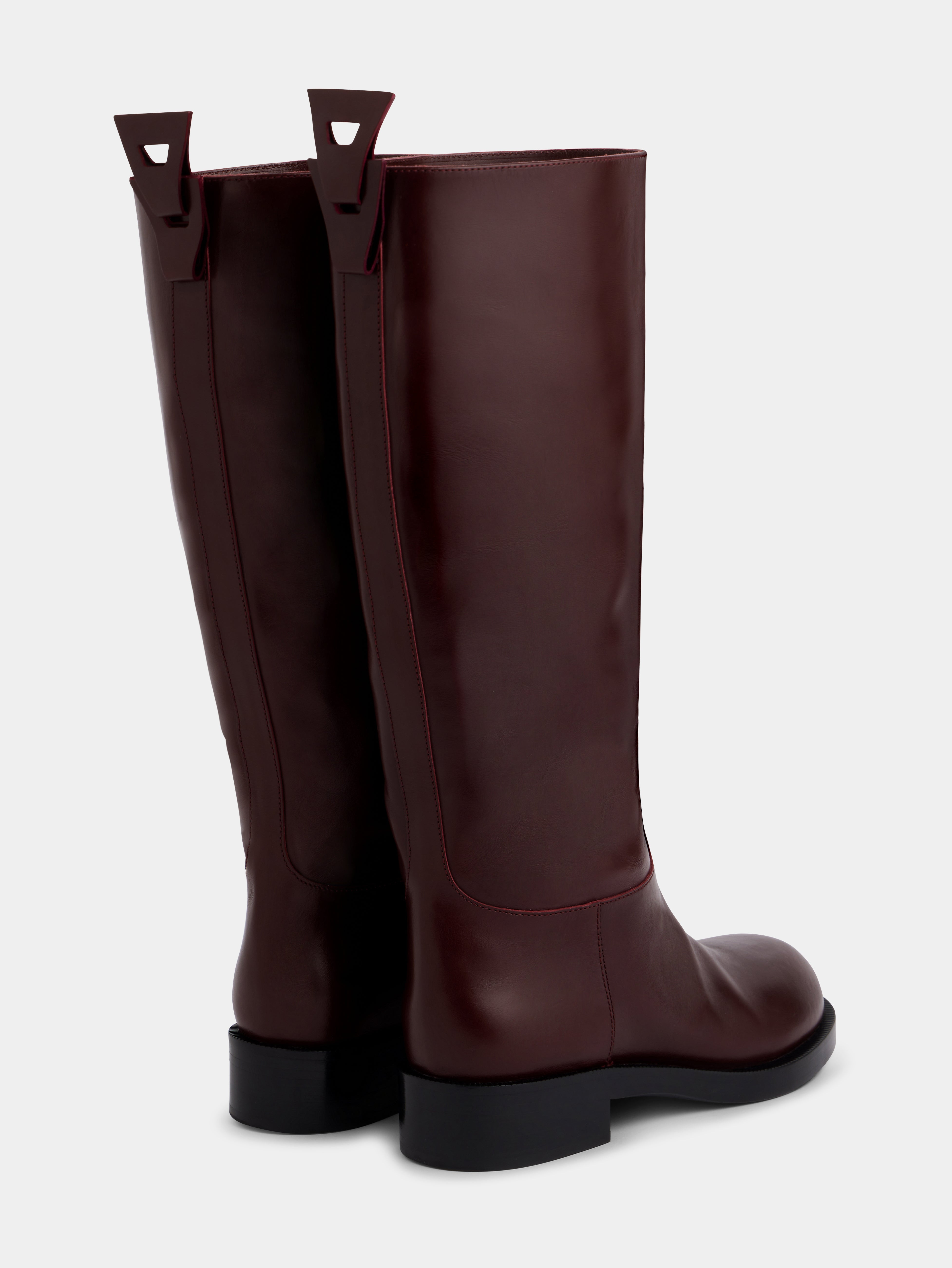 BURGUNDY BOOTS IN SMOOTH LEATHER - 3
