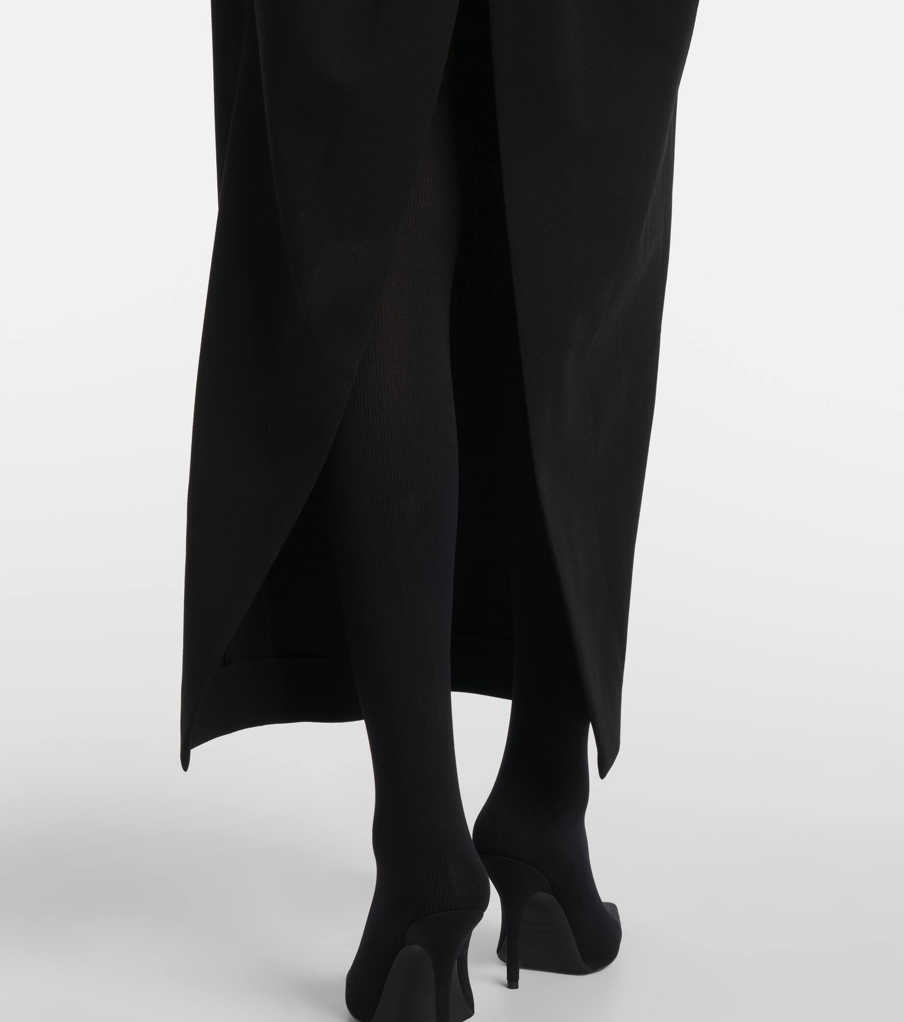 Crêpe and tulle corset maxi dress - 6
