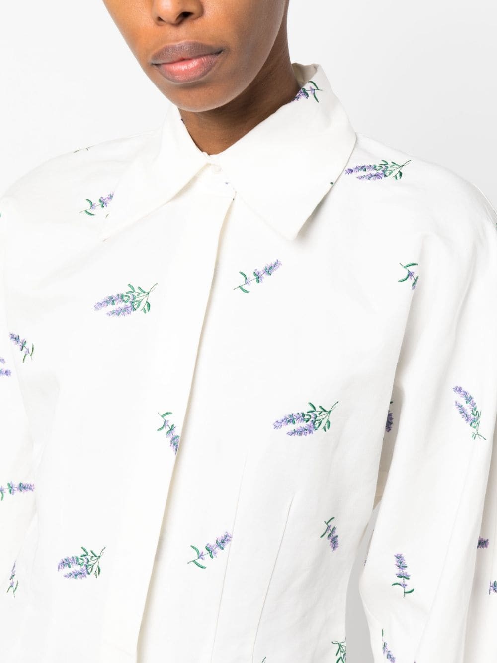 floral-print shirt dress - 5