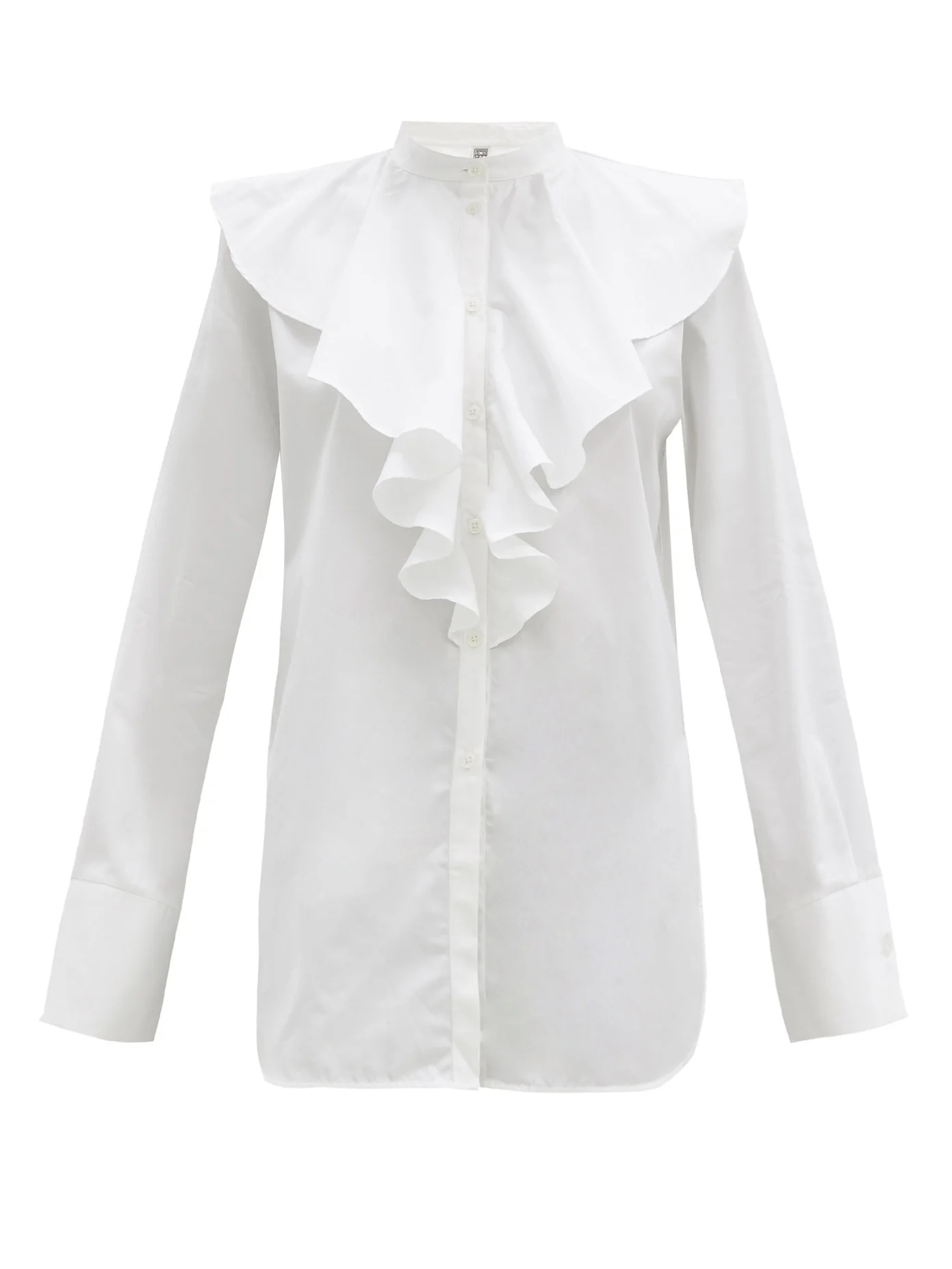 Ruffled cotton-poplin shirt - 1