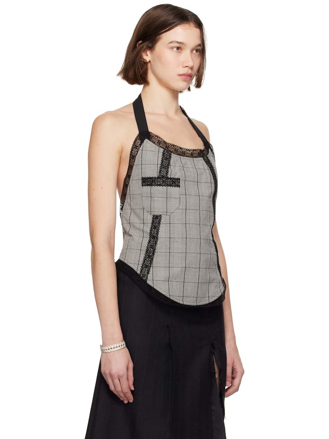 Gray Pinafore Top - 2