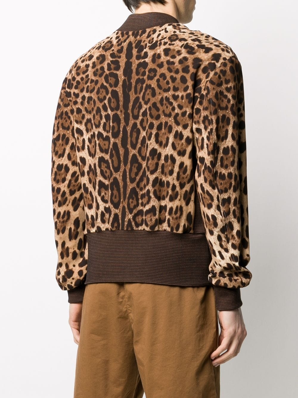 leopard-print bomber jack - 4