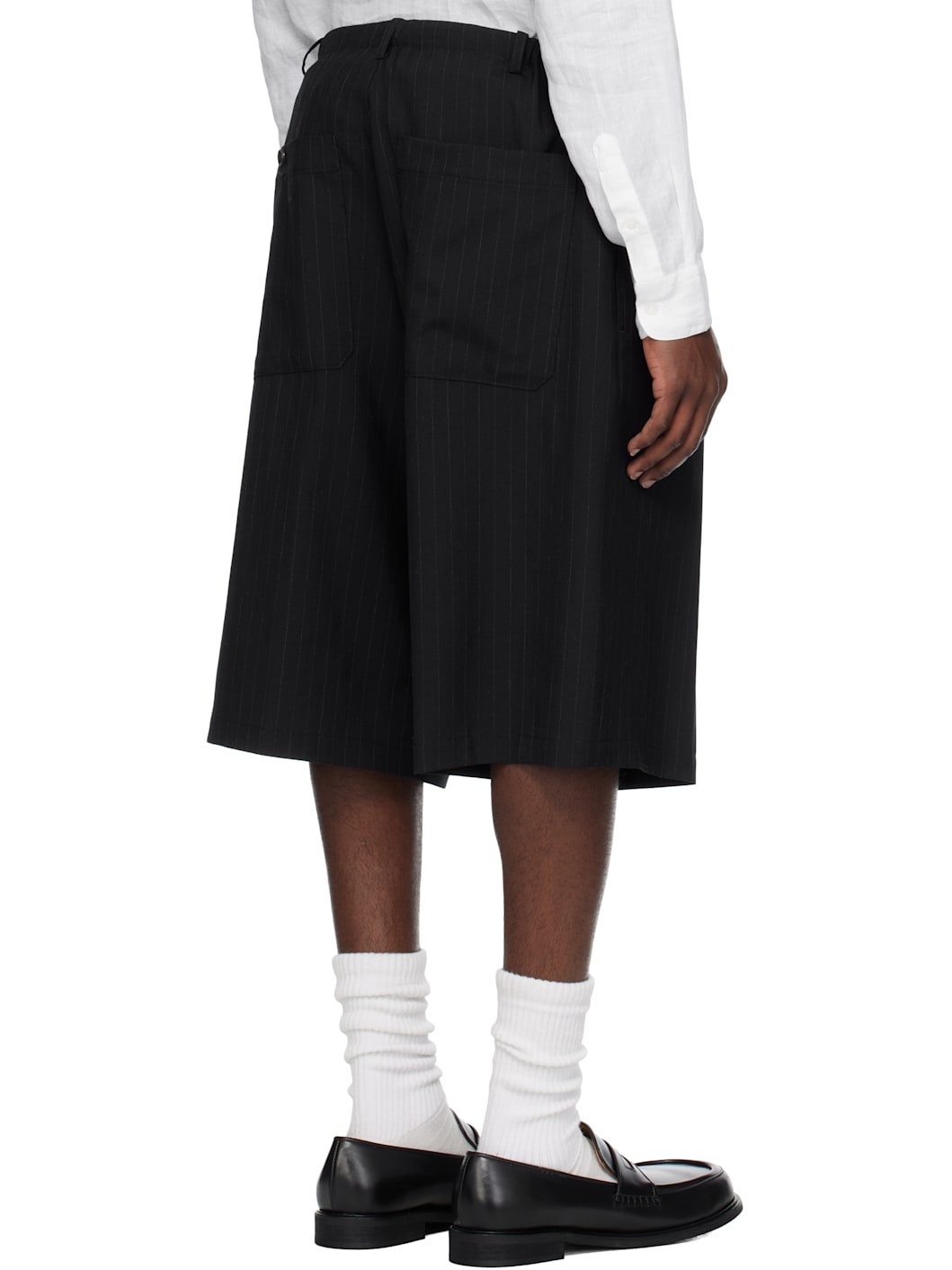 Navy Wool Judo Shorts - 3