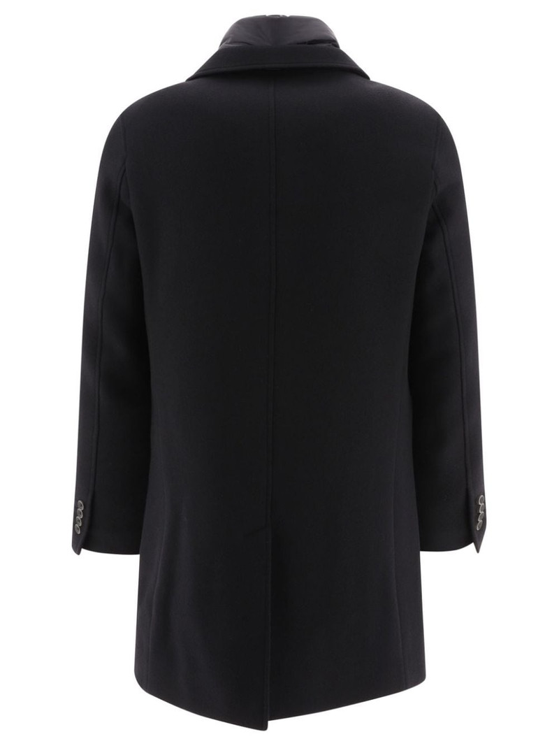 Herno high-neck buttoned coat outlook