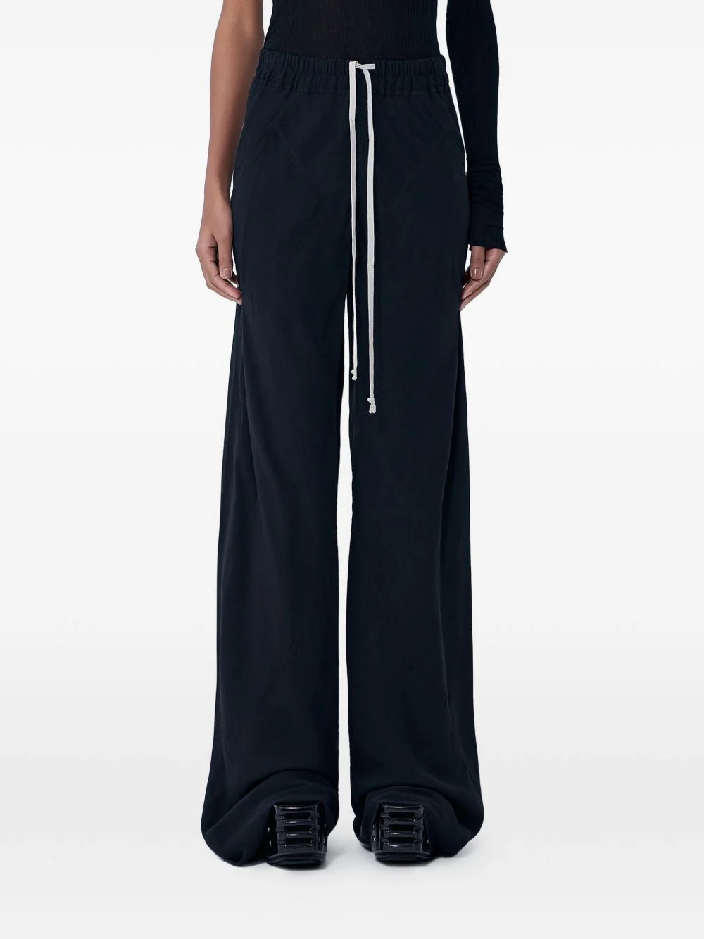 drawstring wide-leg trousers - 1