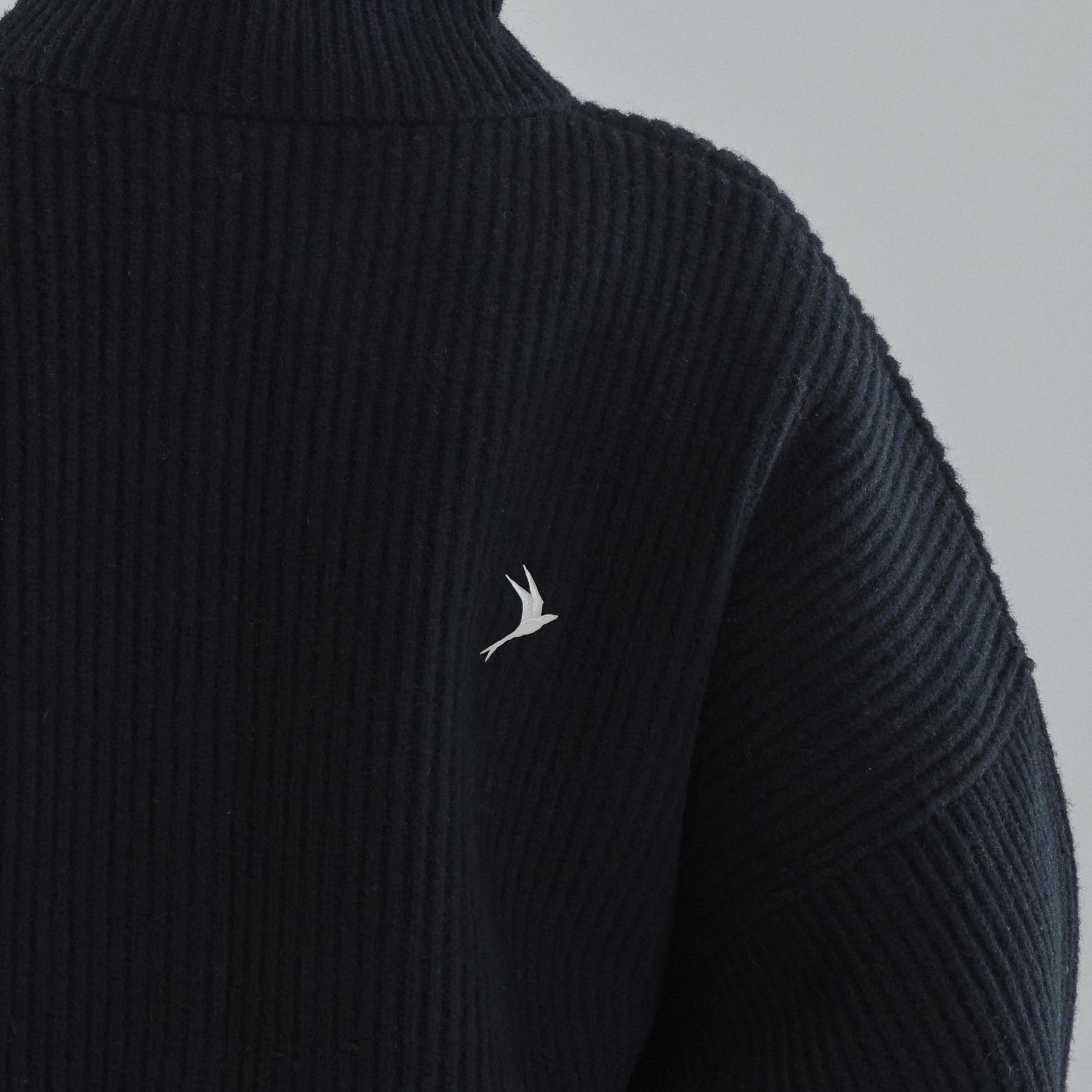 Vonarstræti Zipped Wool Sweater (Unisex) - 3