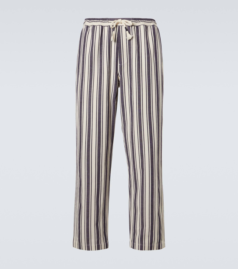 Sonoran striped cotton straight pants 1