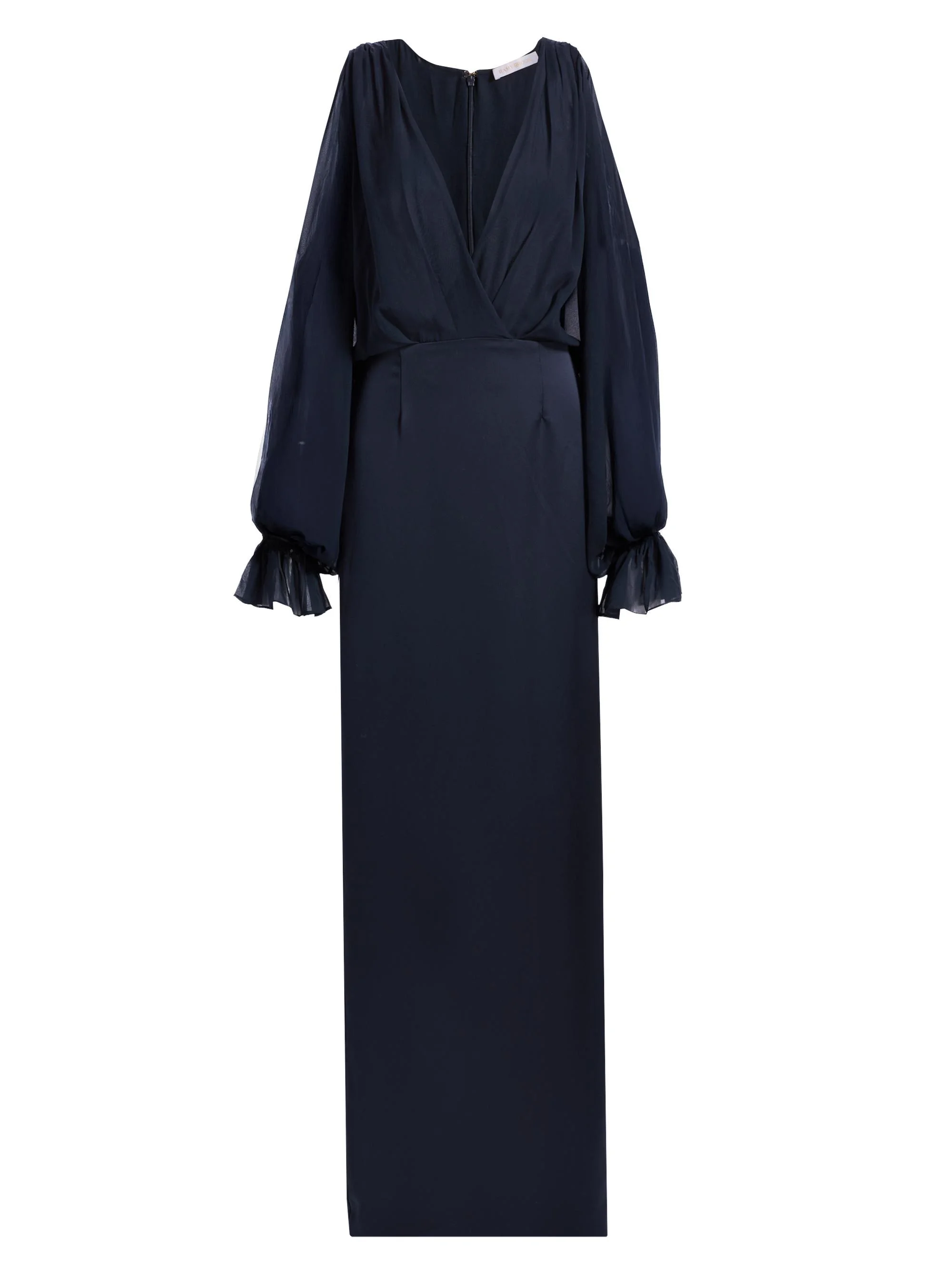 Women's Leesa Silk-Blend Gown - Navy - 1