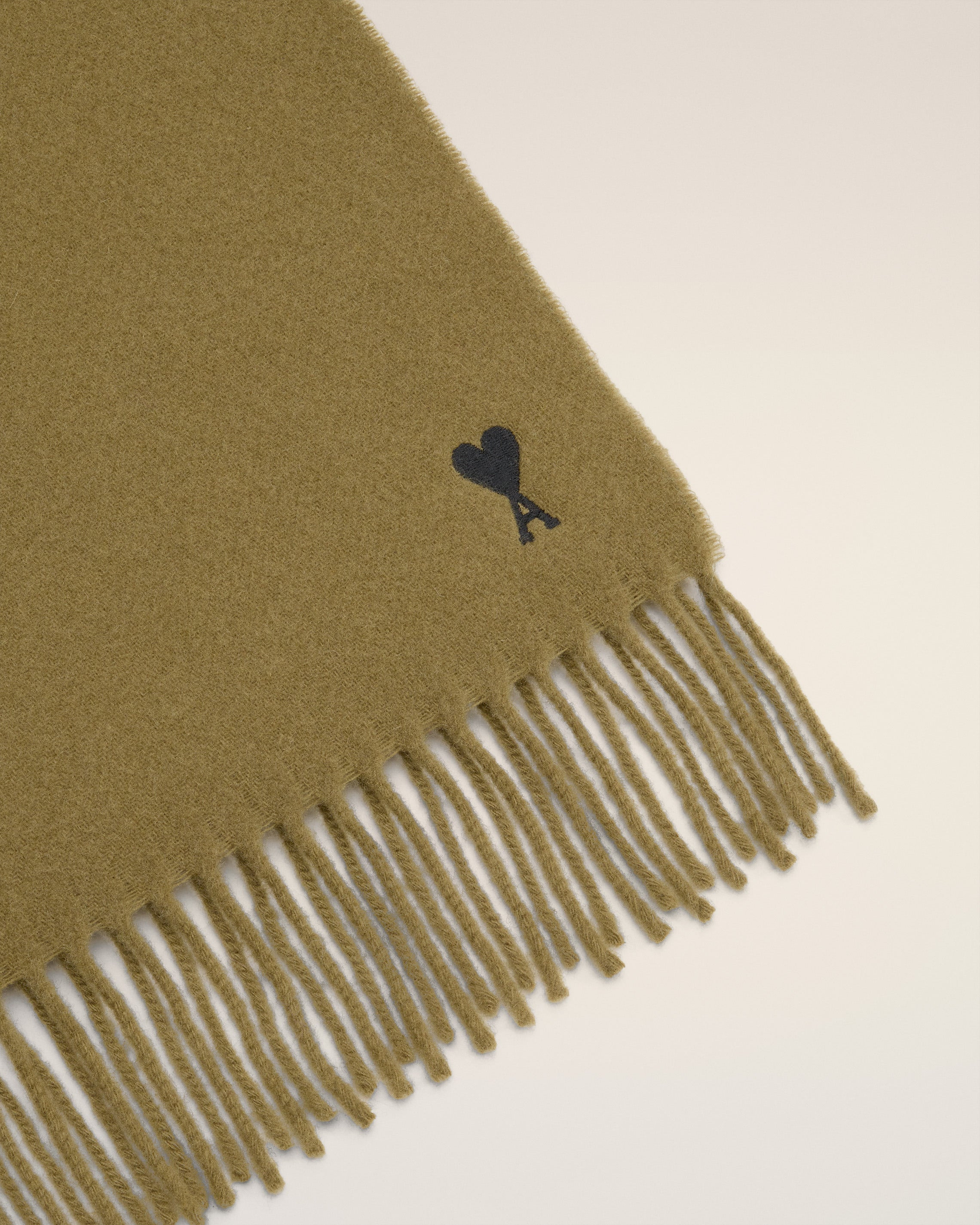 GREEN WOOL  AMI DE COEUR SCARF - 3