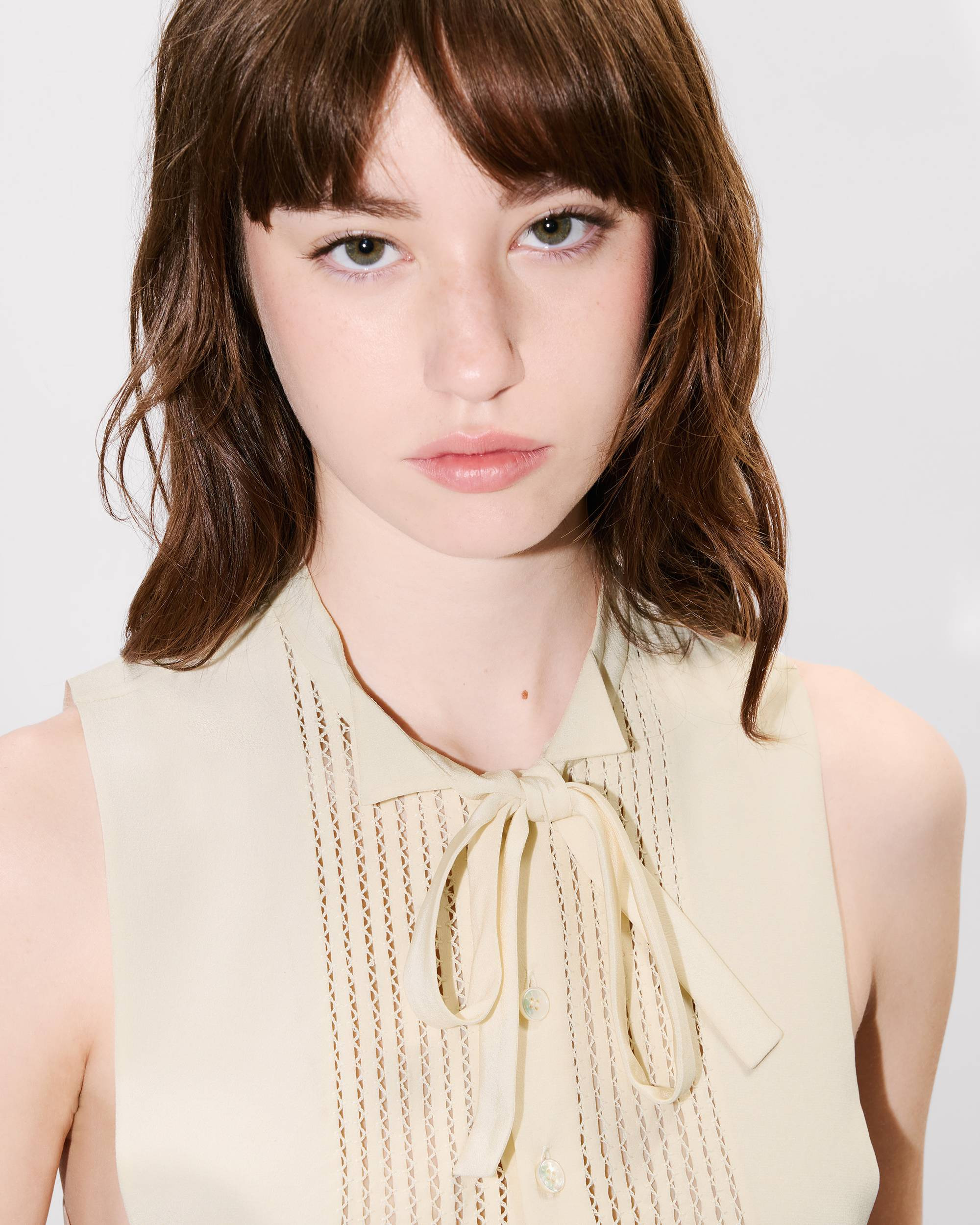 Plastron top in silk - 7