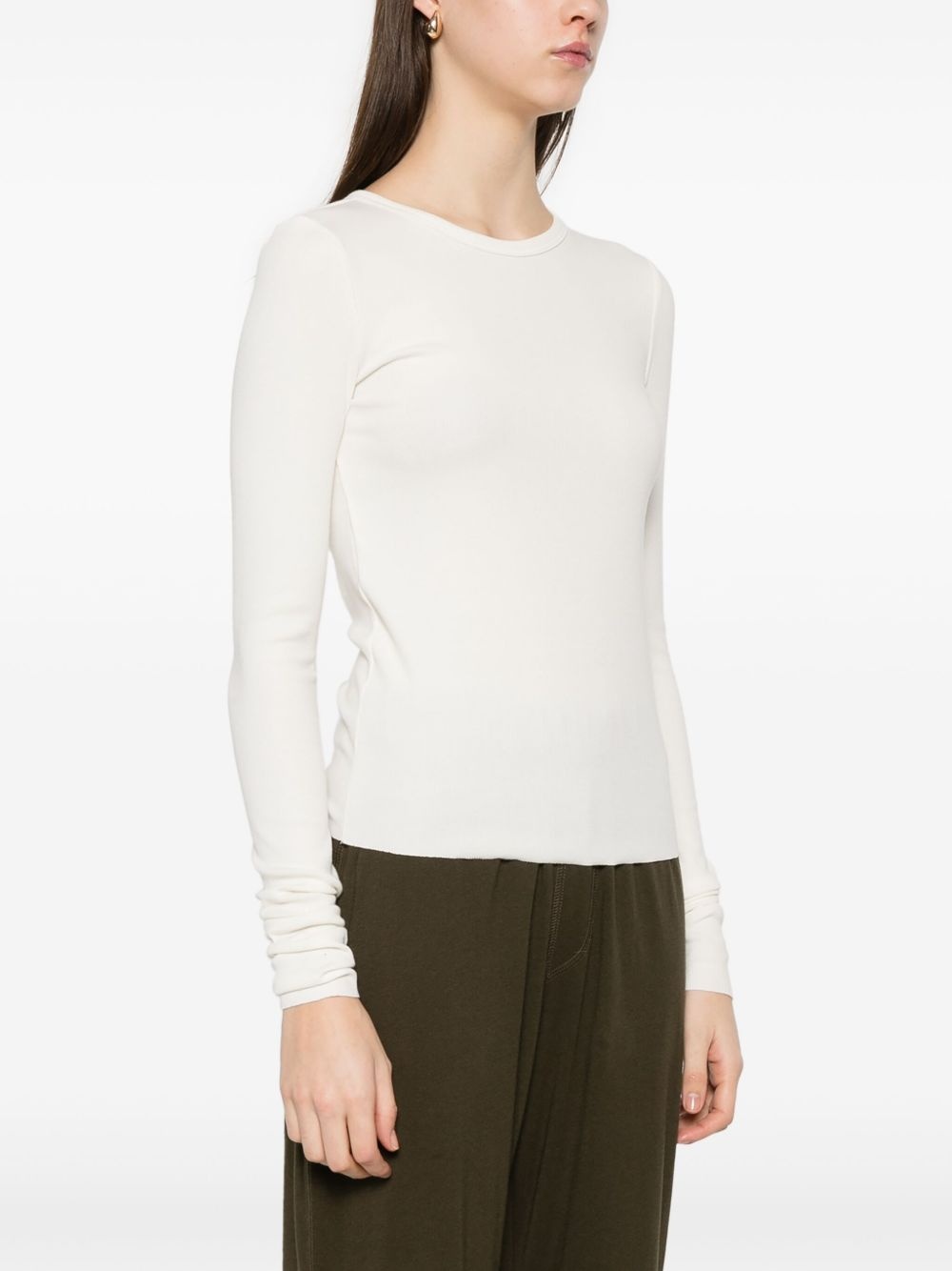 long-sleeve fitted top - 3