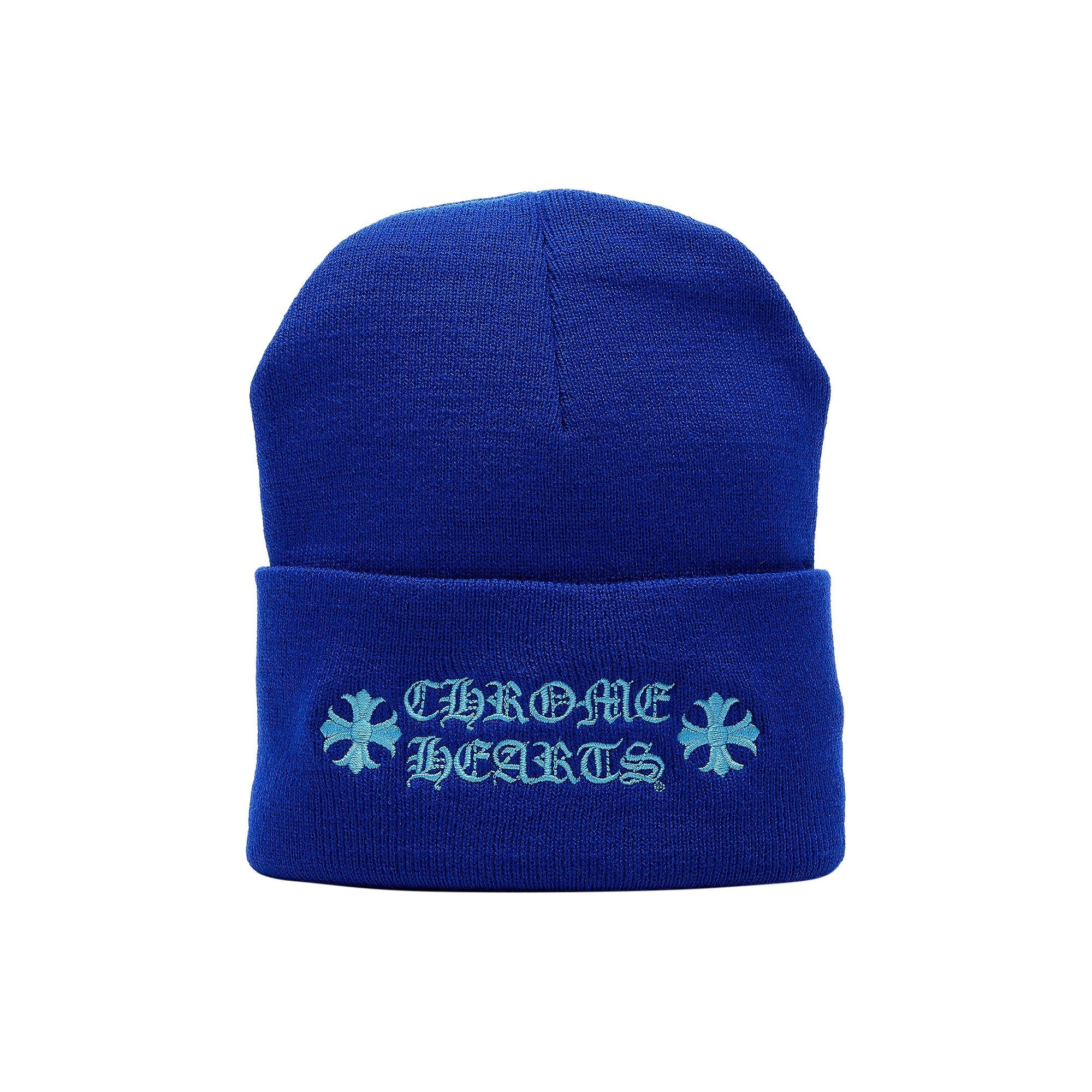 Chrome Hearts Logo Beanie 'Blue' - 1