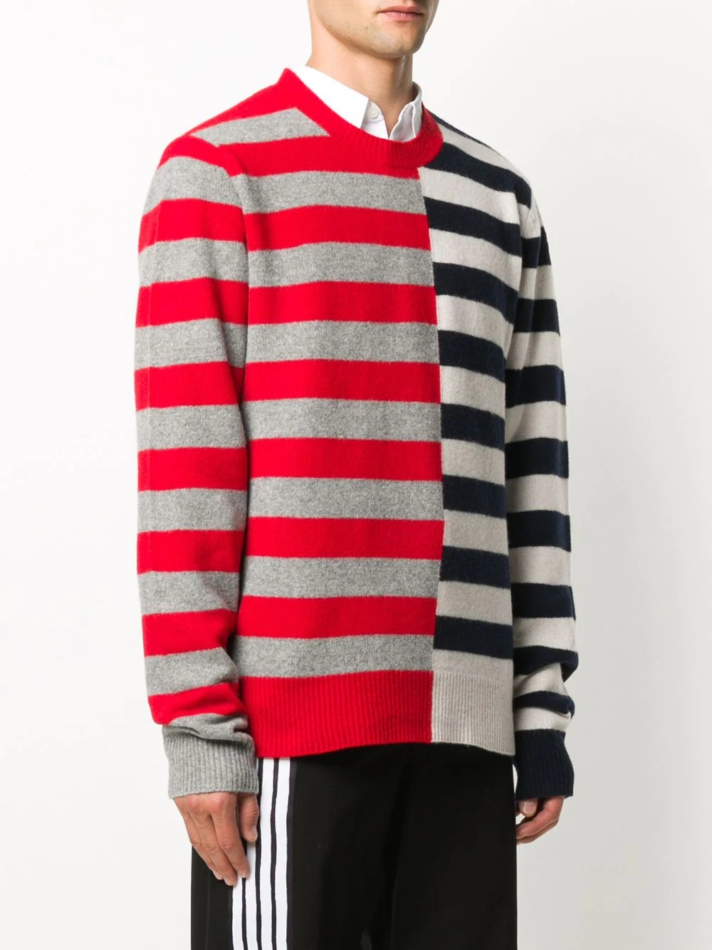 colour-block striped jumper - 3