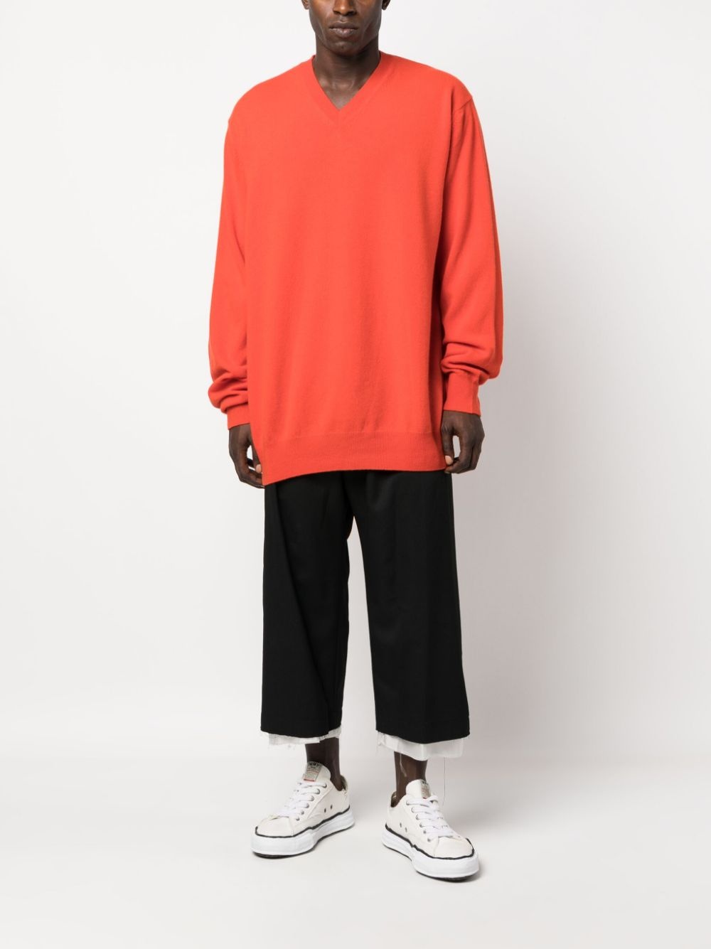 V-neck wool jumper - 2