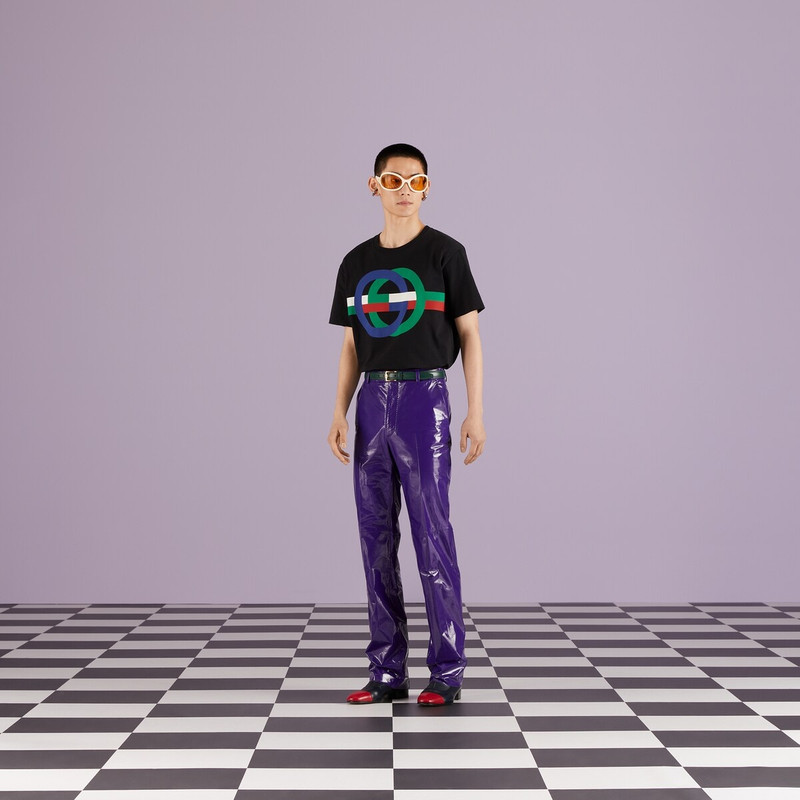 GUCCI Round GG print cotton T-shirt outlook