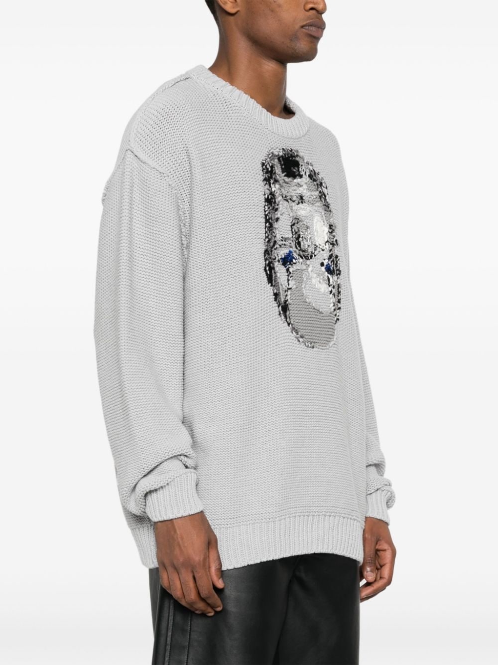 inside-out jacquard jumper - 3