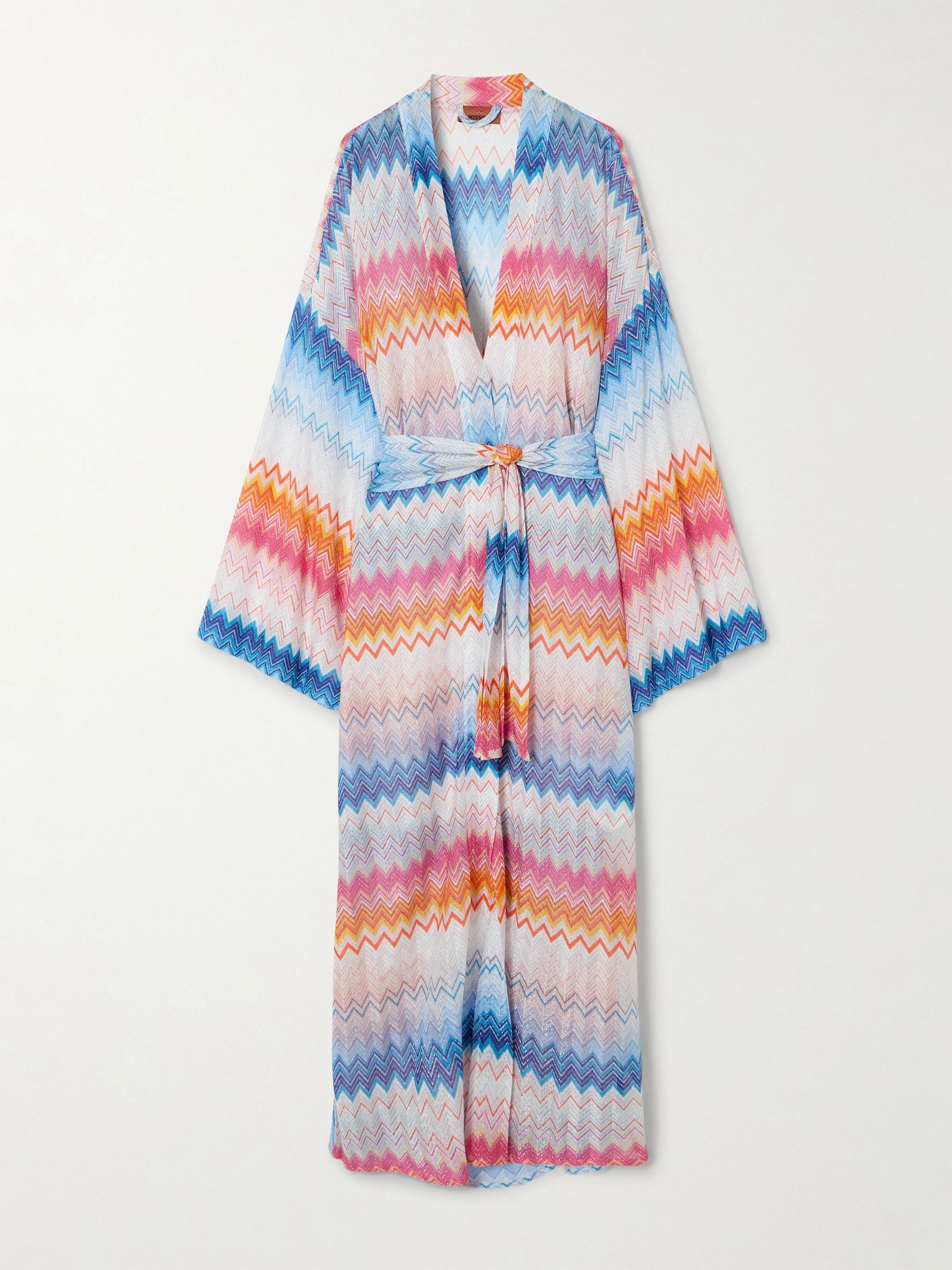 Mare striped metallic crochet-knit coverup Multi - 1