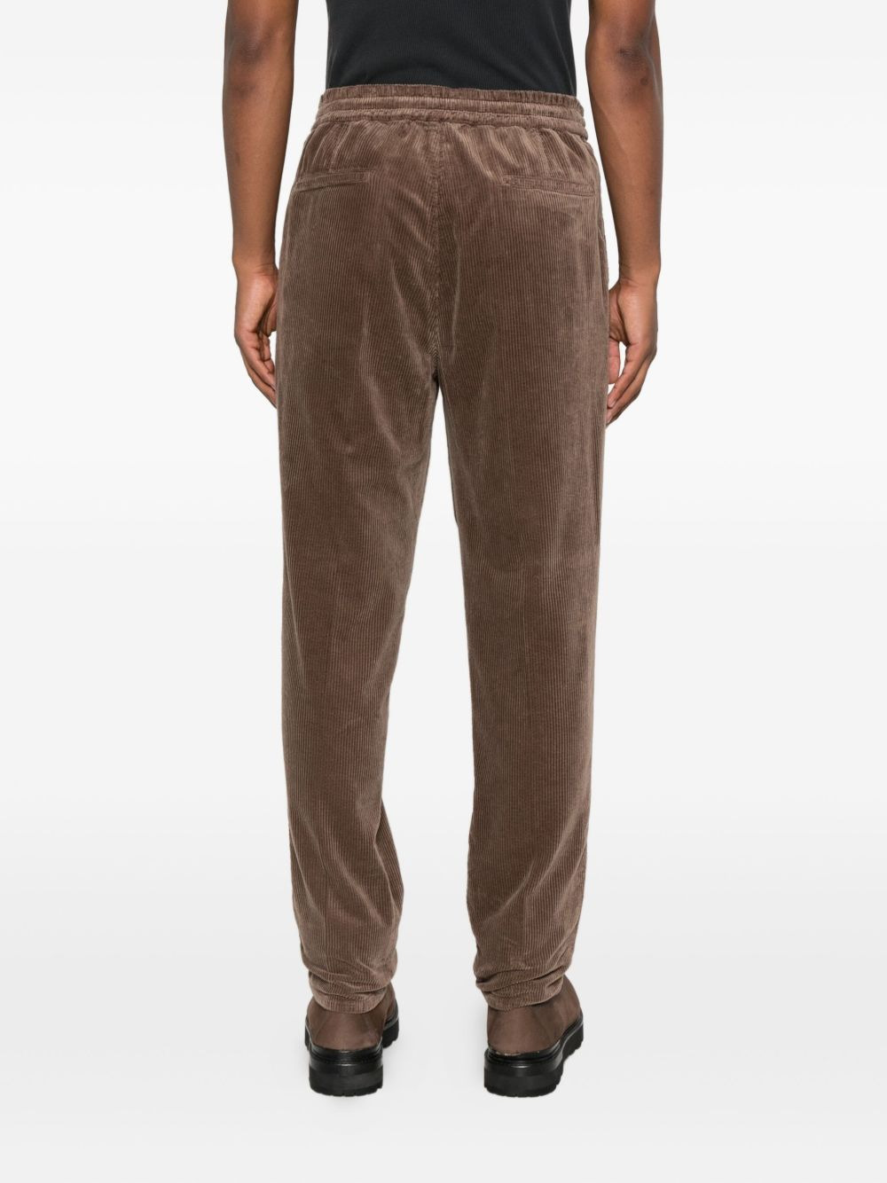 drawstring corduroy trousers - 4