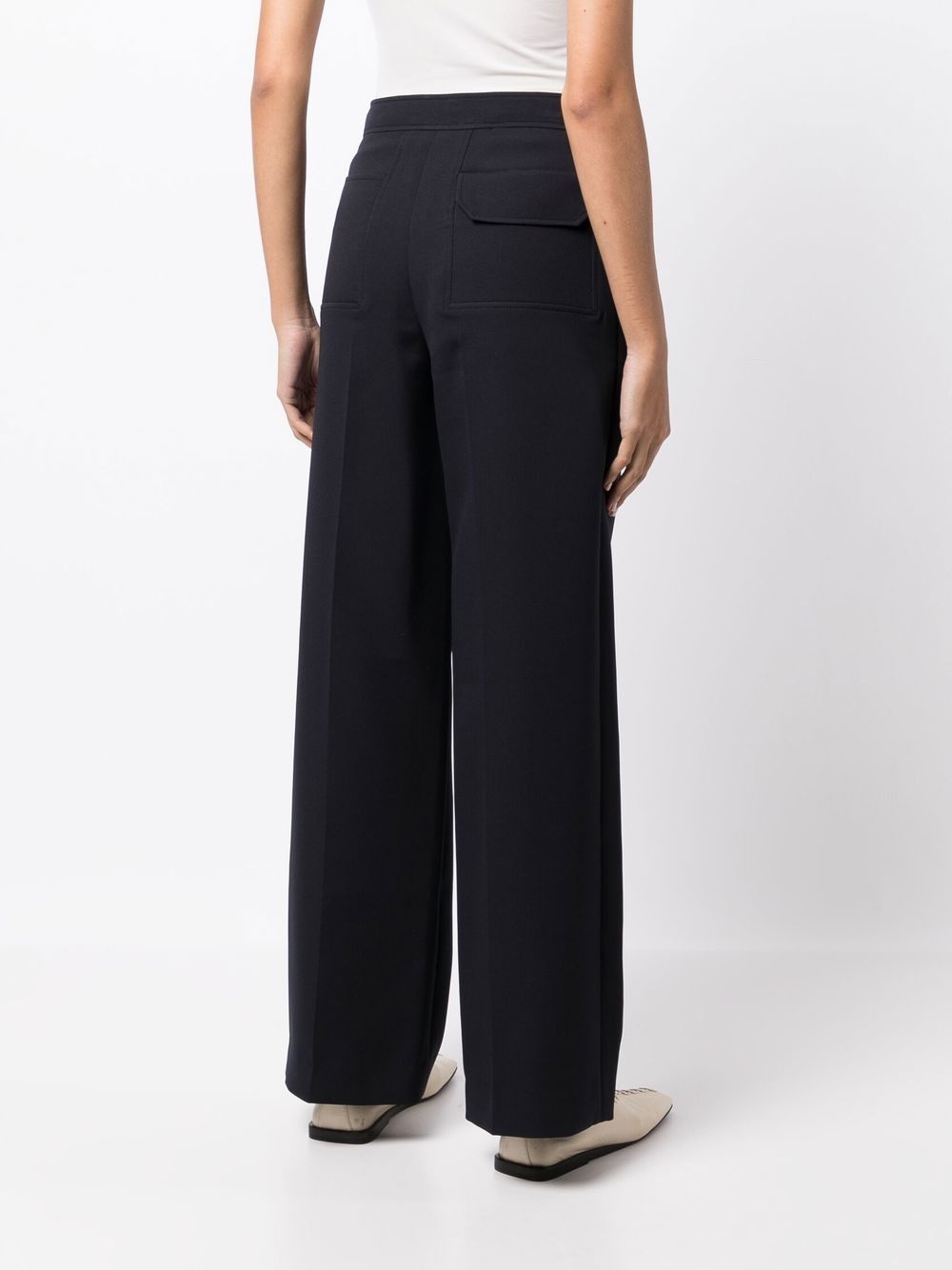 pocket-point wide-leg trousers - 4