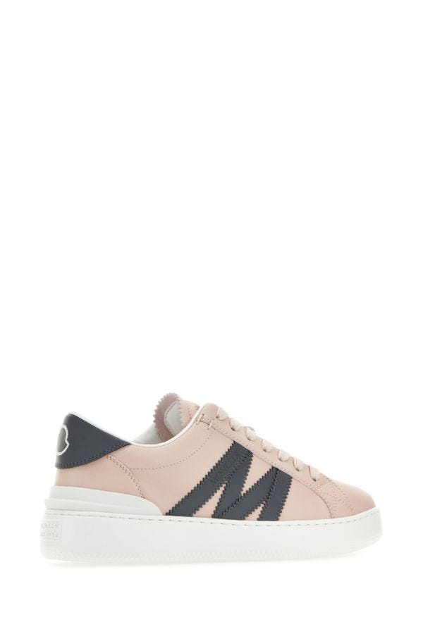 Pastel pink leather Monaco M sneakers - 3