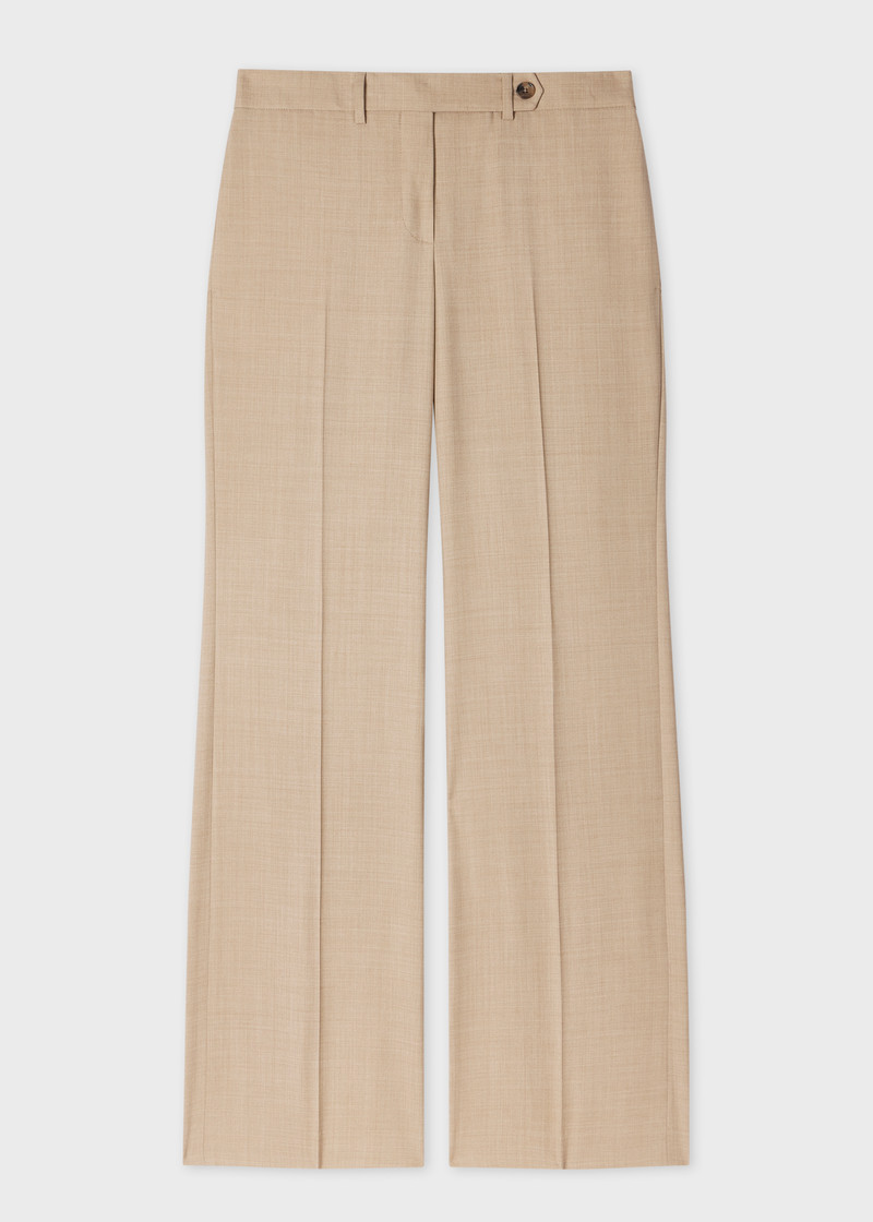 Women's A Suit To Travel In - Stone Wool Bootcut Suit 5