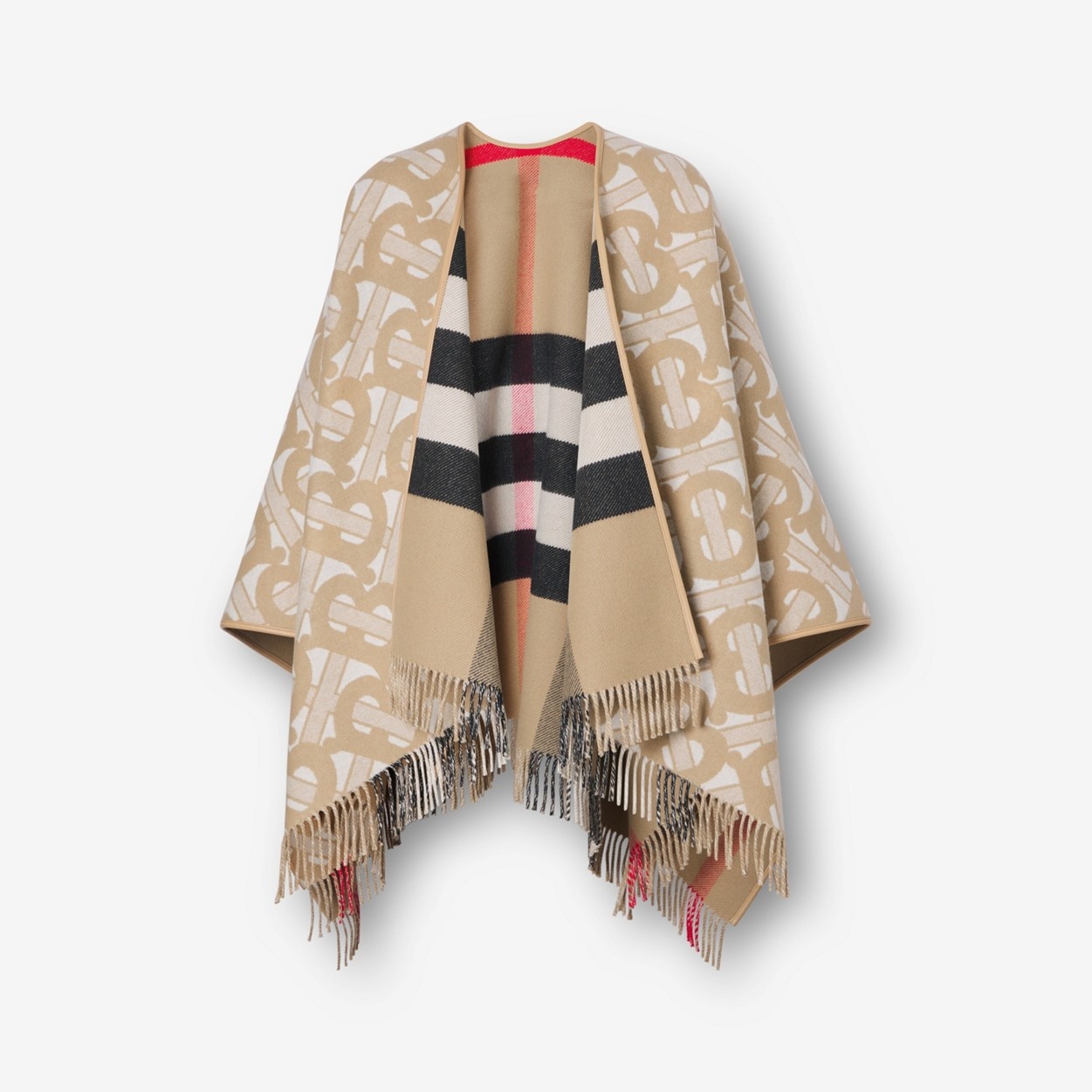 Reversible Monogram Wool Cashmere Jacquard Cape - 1
