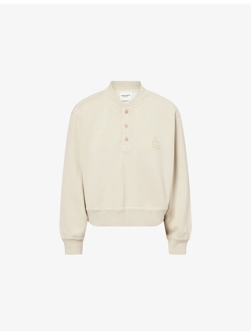 Simony Embroidered-Logo Cotton-Blend Sweatshirt - 1