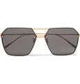 Aviator-Style Gold-Tone Sunglasses - 4