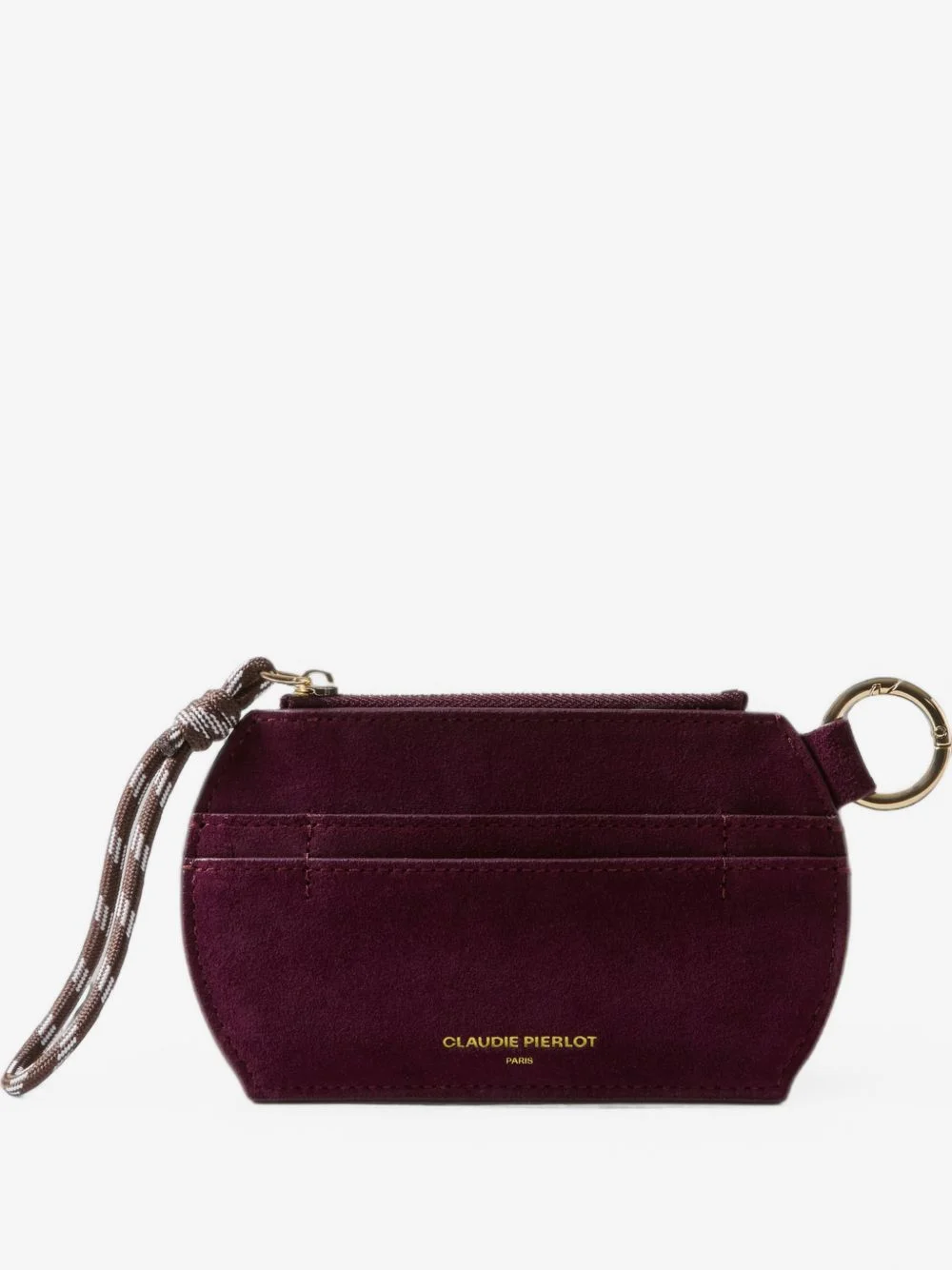 suede zipped card holder - 1