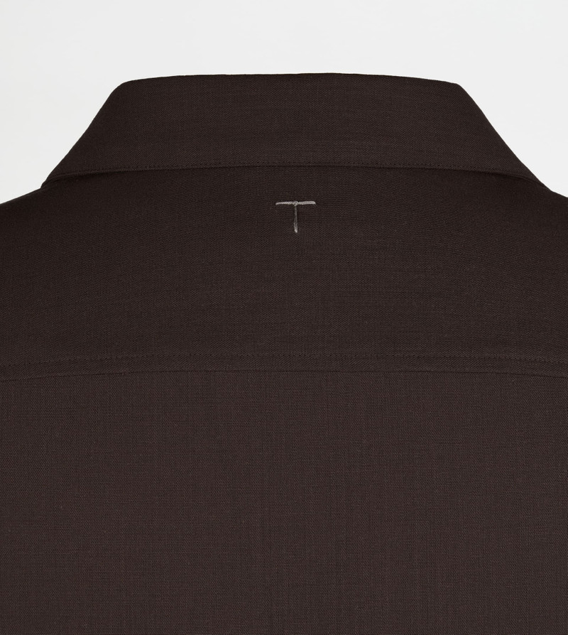 SHIRT IN WOOL - BROWN 3