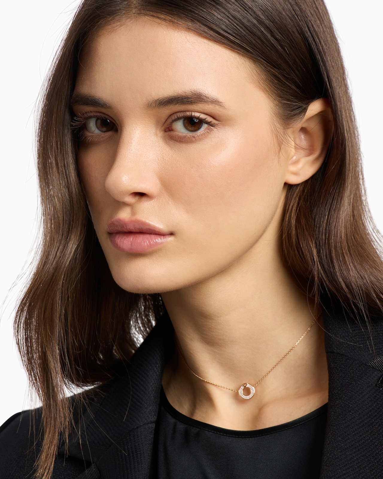 ROSE GOLD-TONE STERLING SILVER PENDANT NECKLACE - 2