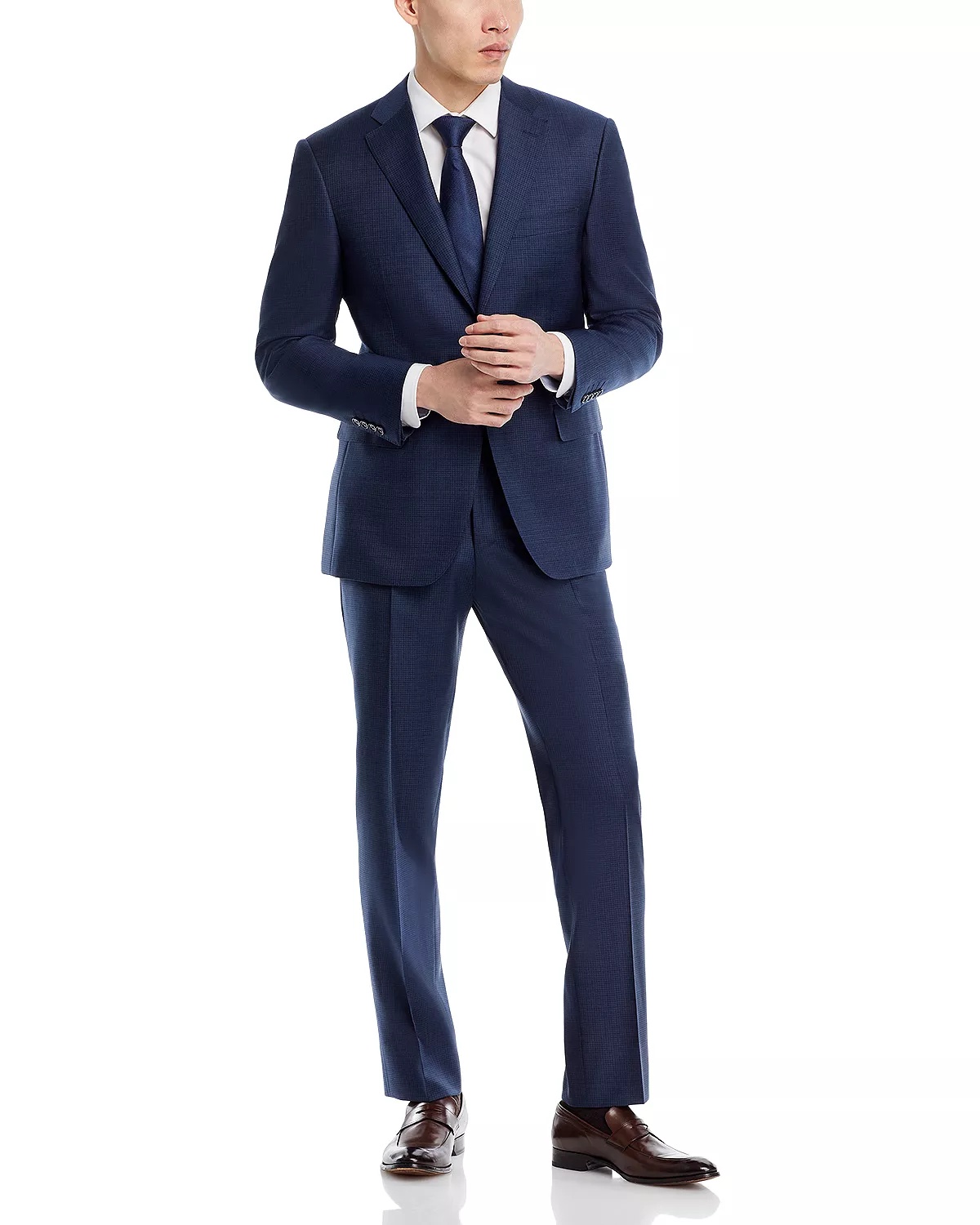 Siena Sharkskin Micro Check Classic Fit Suit - 1
