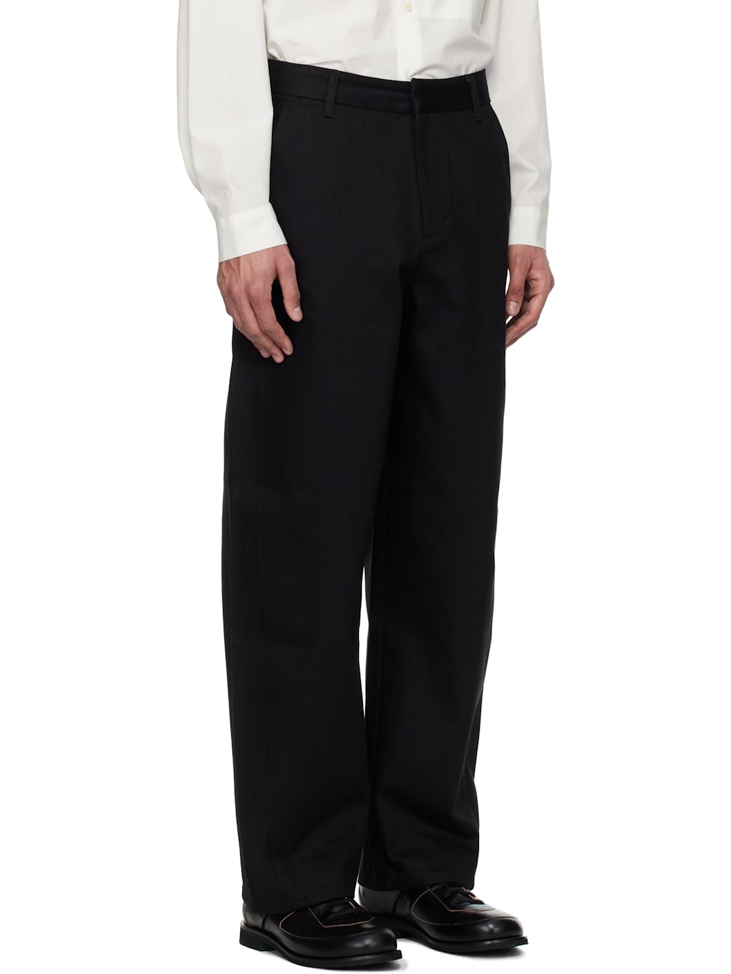Black Curved Seam Jeans - 2