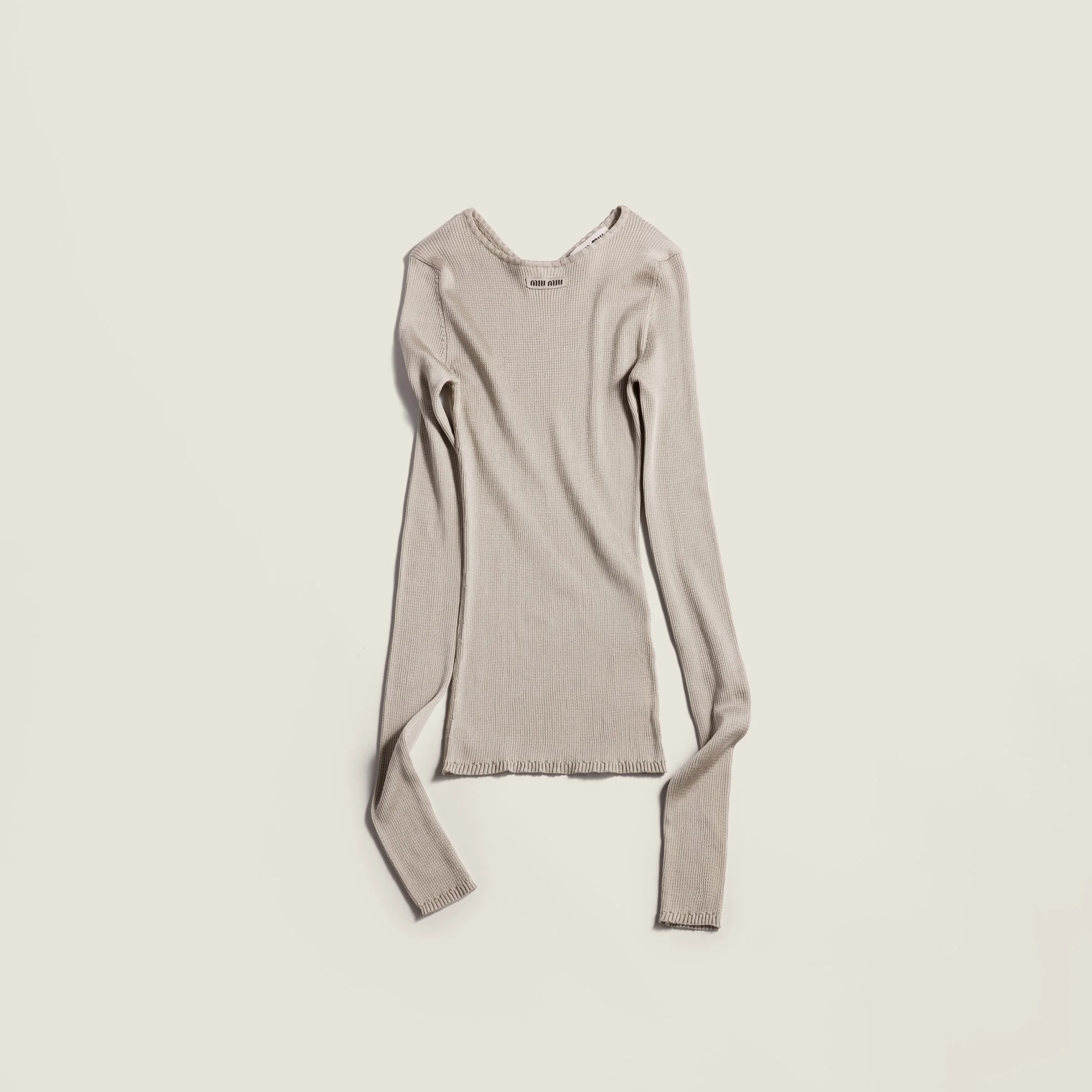 Silk crew-neck sweater - 1