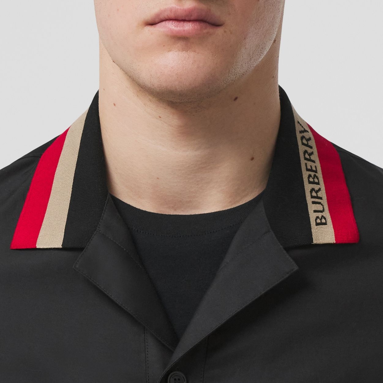 Short-sleeve Logo Detail Cotton Shirt - 3