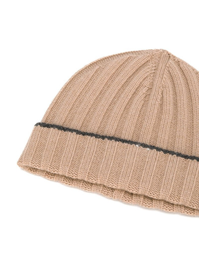 Brunello Cucinelli ribbed knit beanie outlook