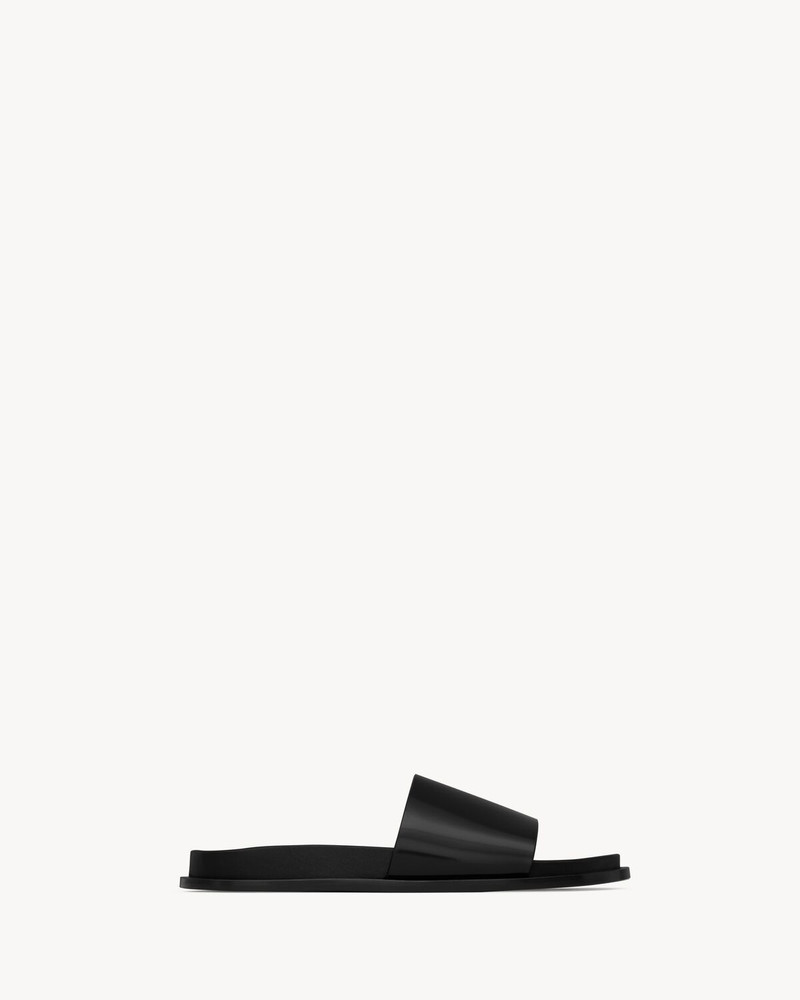 NICHOLS SLIDES IN GLAZED LEATHER - 1