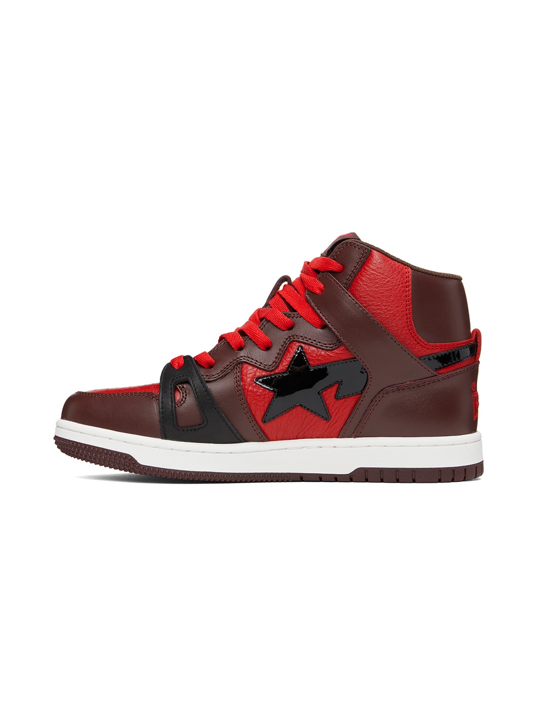 Red & Brown Sta 93 Hi Sneakers - 3