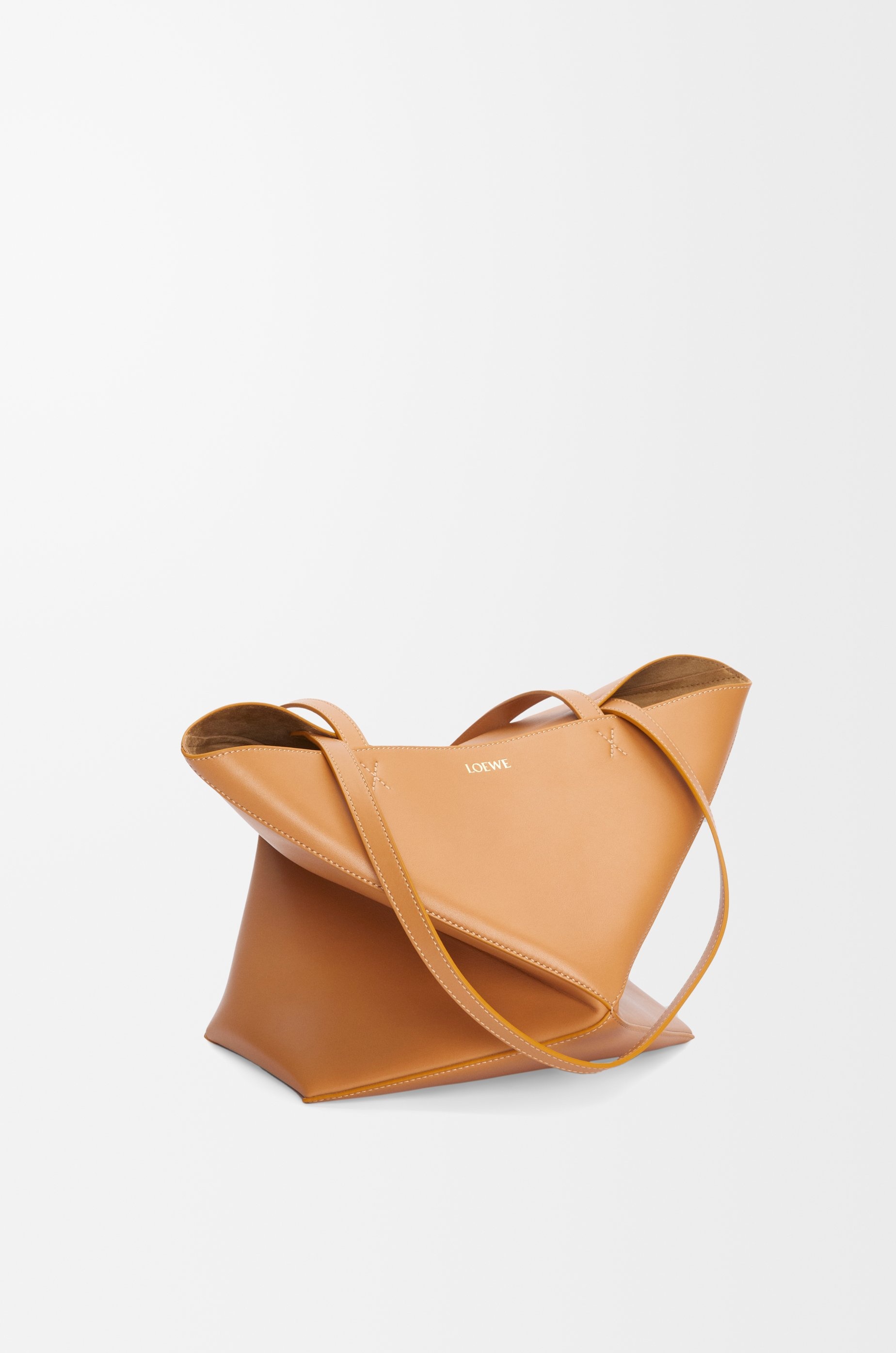 Puzzle Fold Tote in shiny calfskin - 5